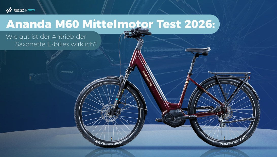 Ananda M60 Mittelmotor Test 2026: Saxonette E-bike Antrieb im Check