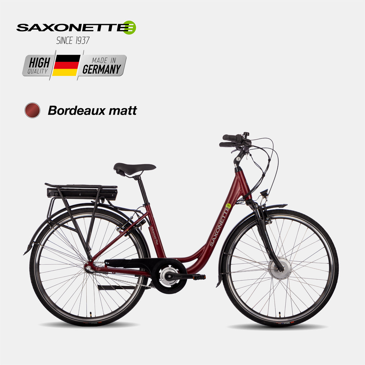 SAXONETTE E-Bike Advanced Plus Wave, E-Citybike, Vorderradmotor, 3 Gang