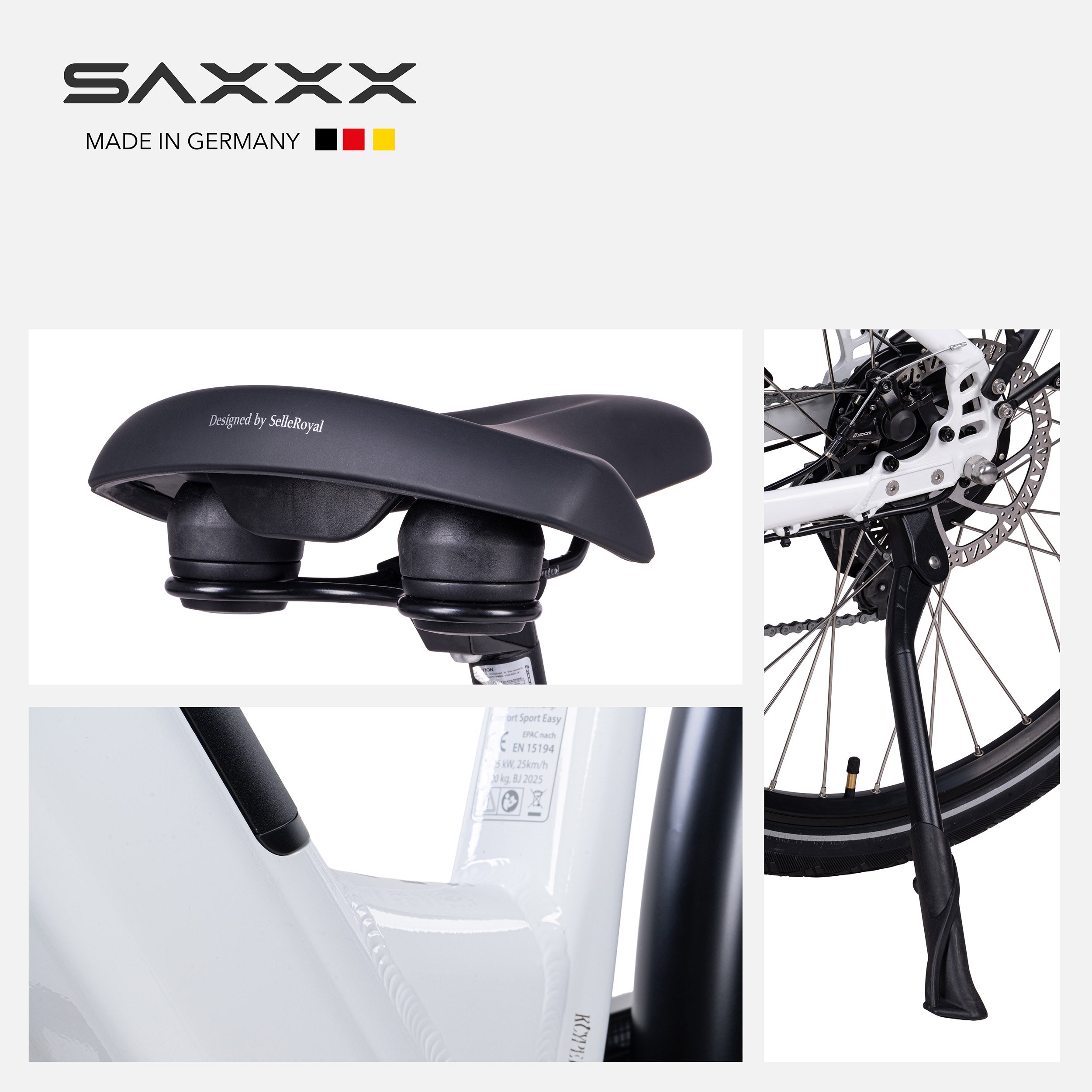 SAXXX E-bike Comfort Sport Easy, 90km, Scheibenbremse