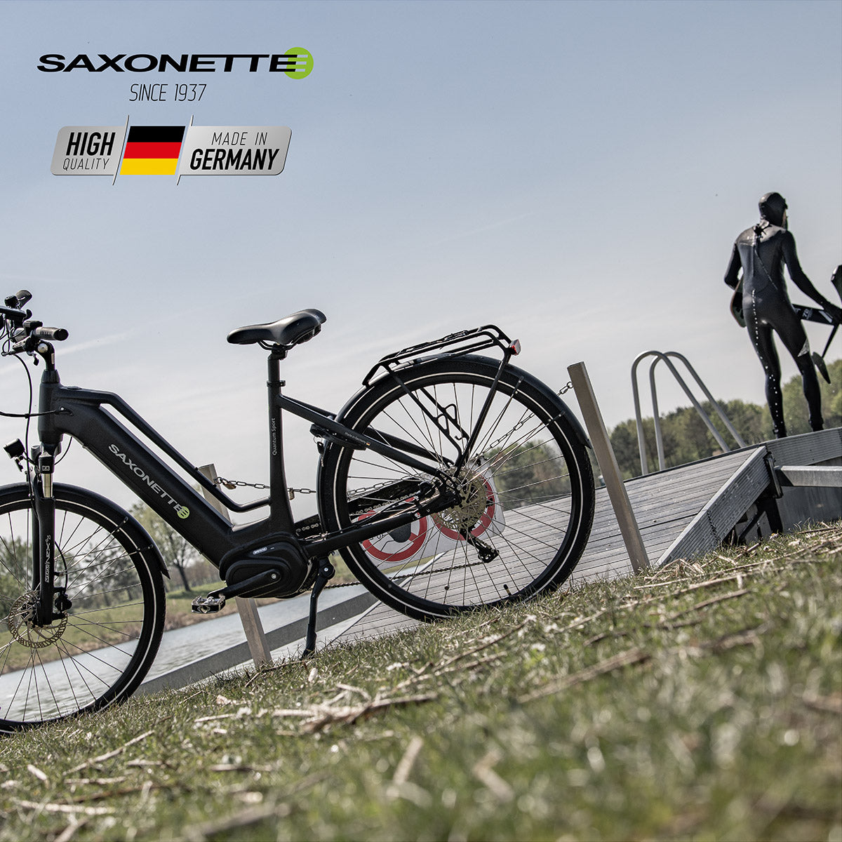 SAXONETTE E-Bike Quantum Sport Trapez, Mittelmotor