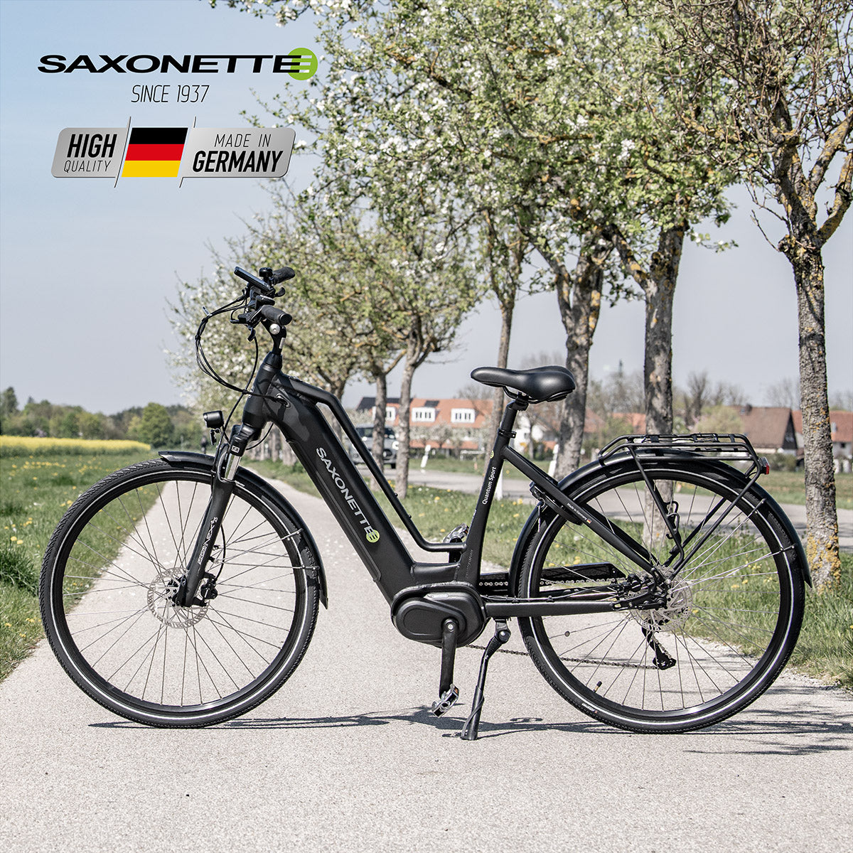 SAXONETTE E-Bike Quantum Sport Trapez, Mittelmotor