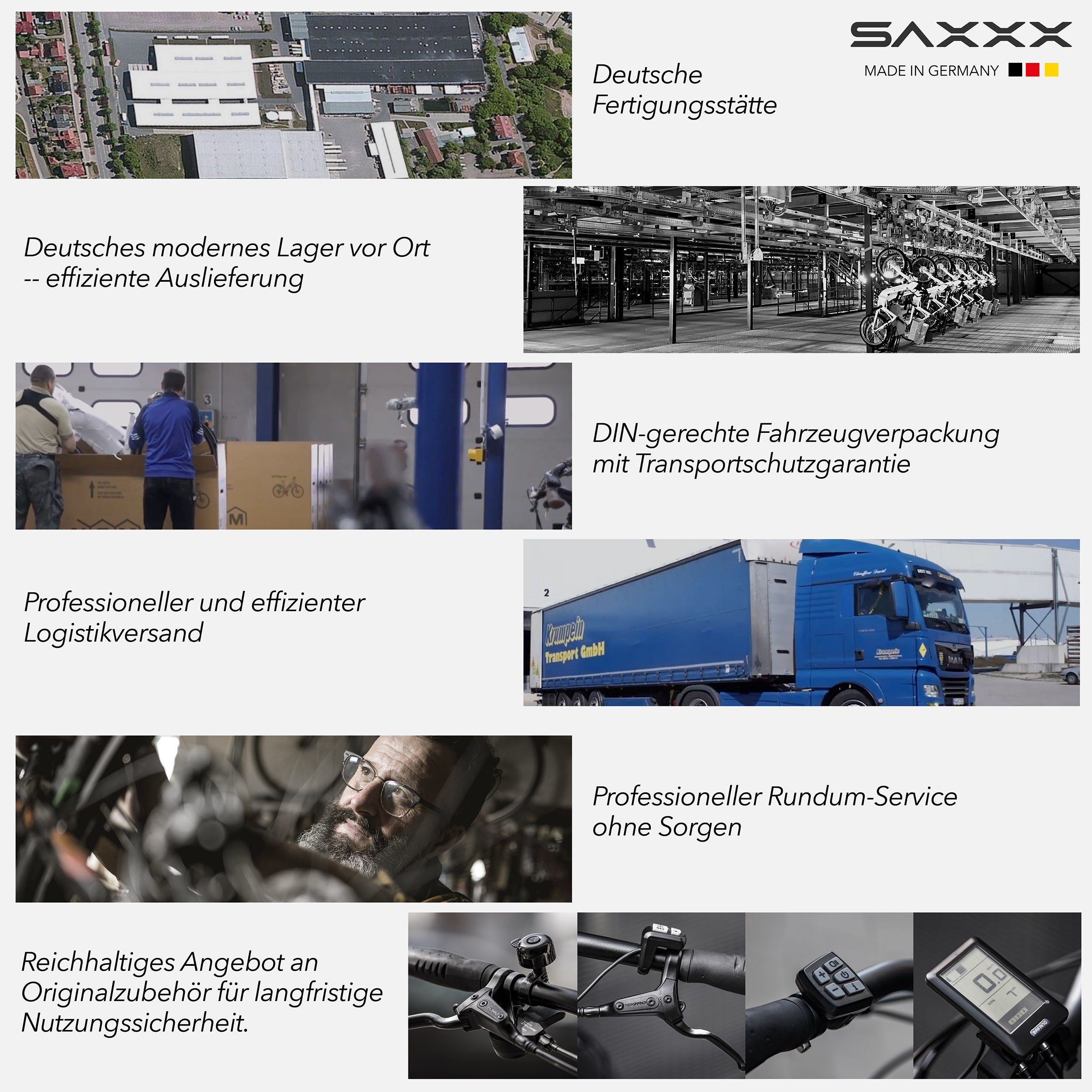 SAXXX E-bike Comfort Sport Easy, 90km, Scheibenbremse
