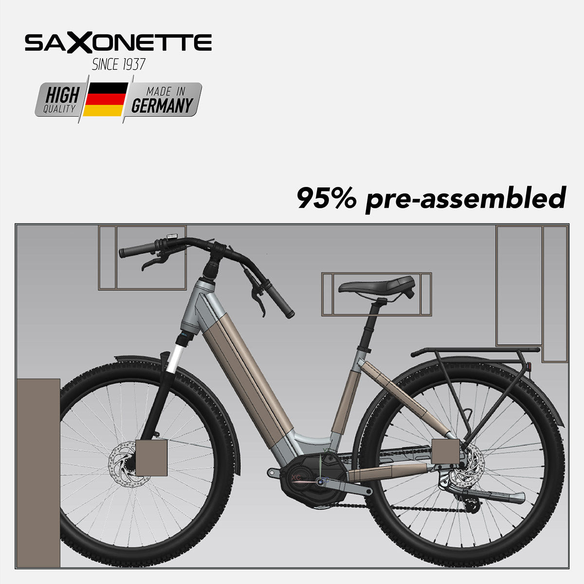 SAXONETTE E-Bike DELUXE SUV Easy, Mittelmotor