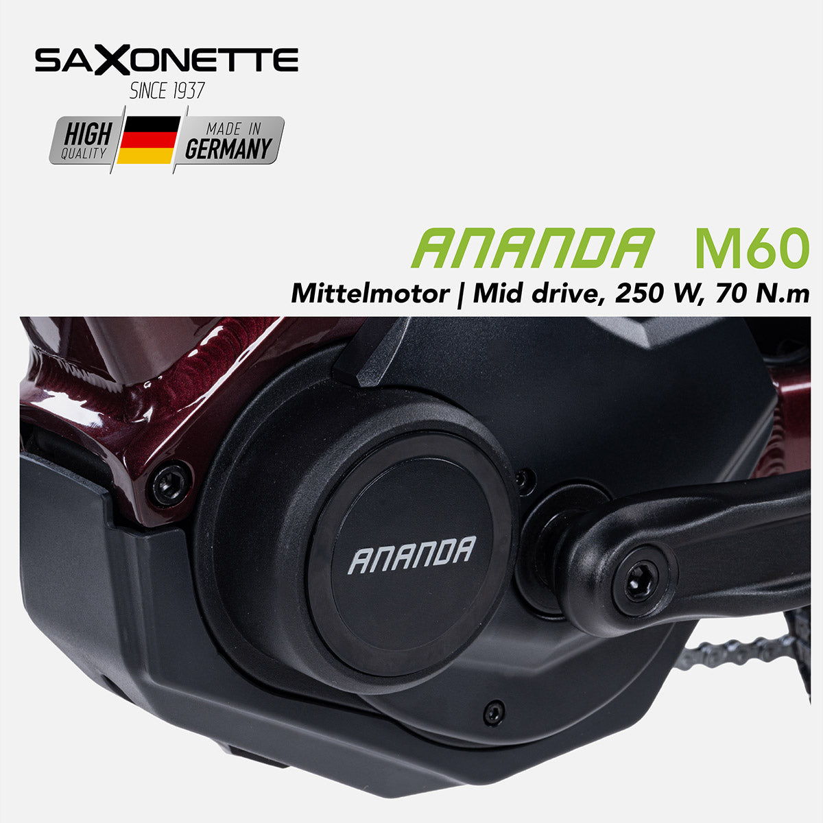 SAXONETTE E-Bike DELUXE SUV Easy, Mittelmotor