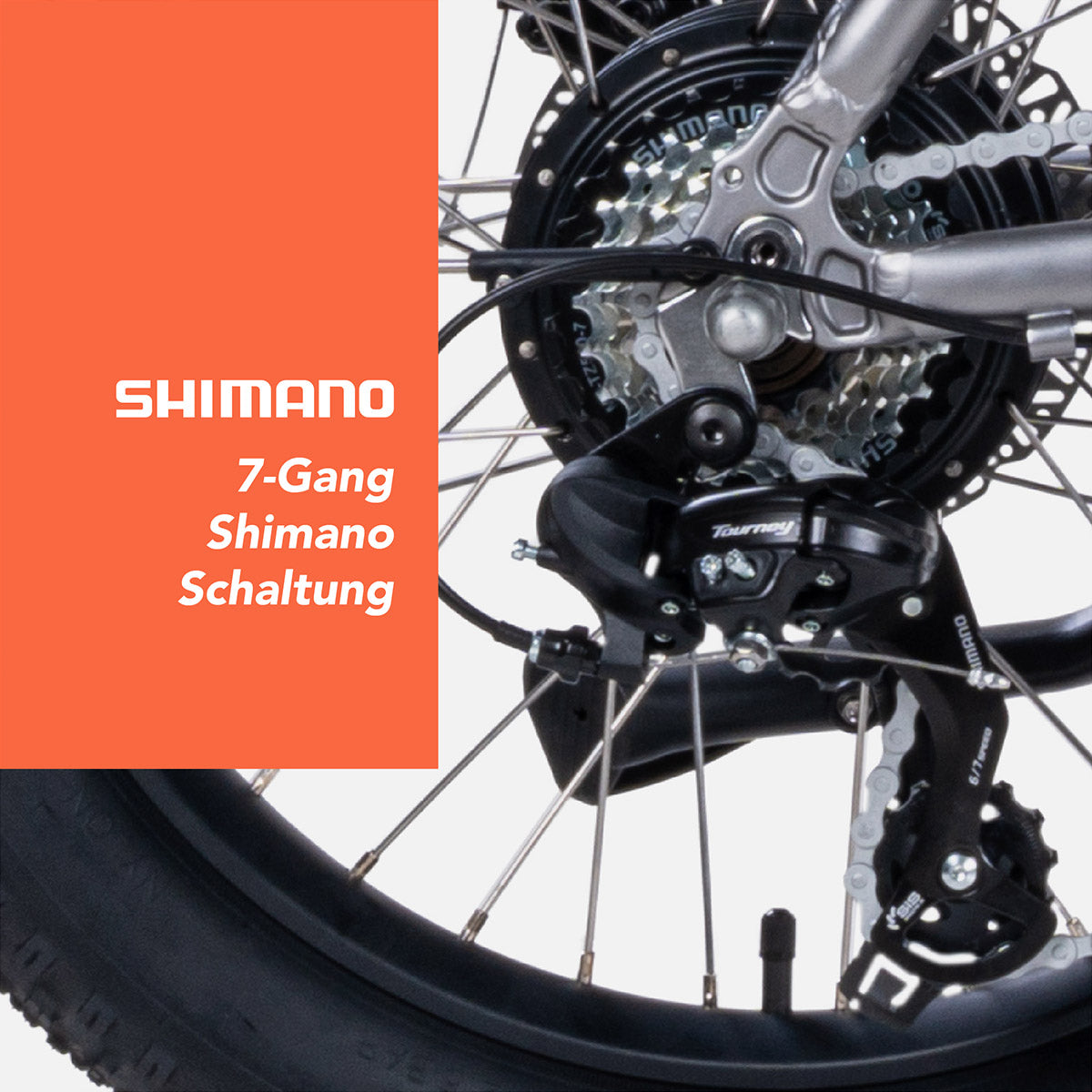 SAXXX Metron – 7-Gang Shimano Schaltung, Klapprad E-Bike Silbergrau