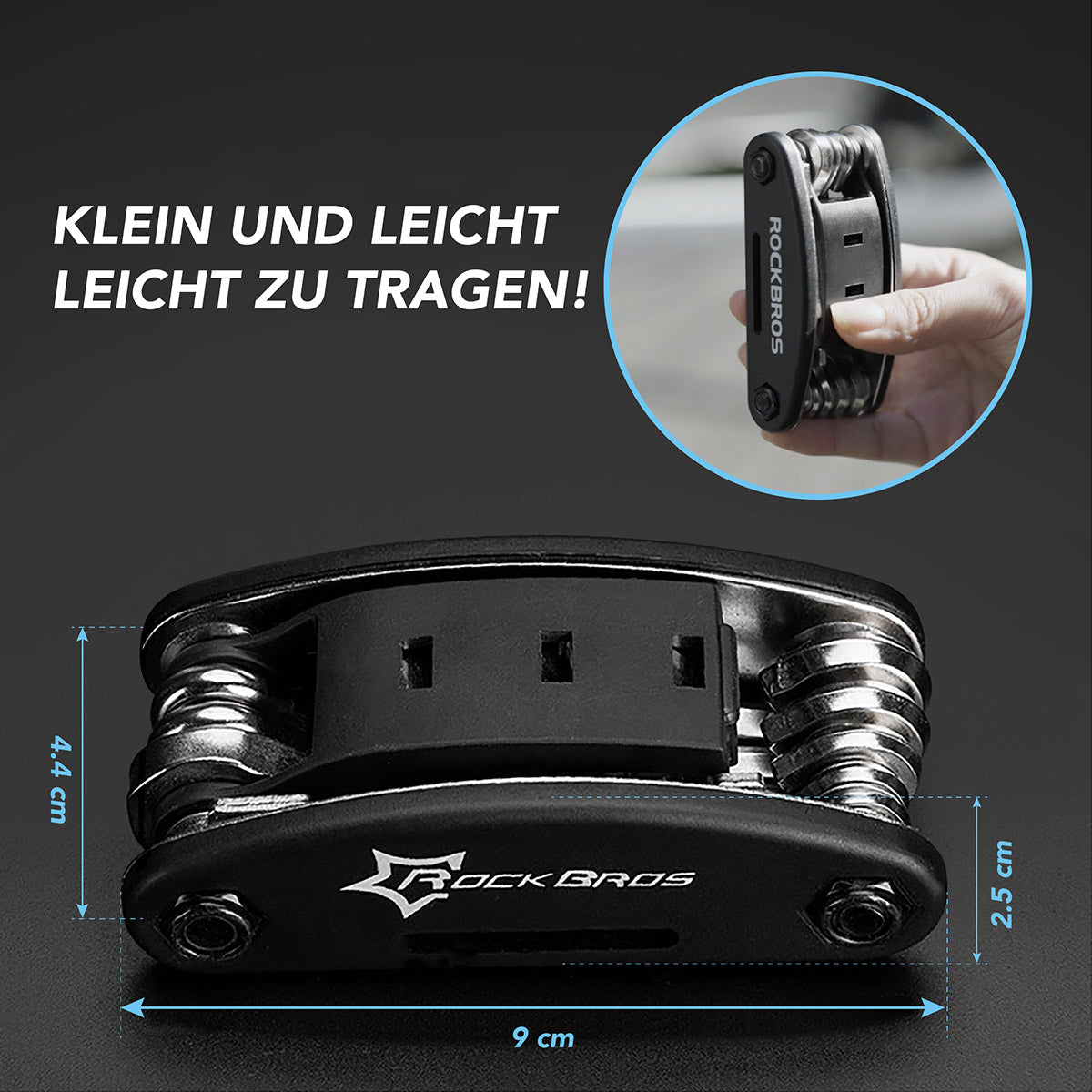 ROCKBROS 16-in-1 Fahrrad Werkzeugset Kompakt