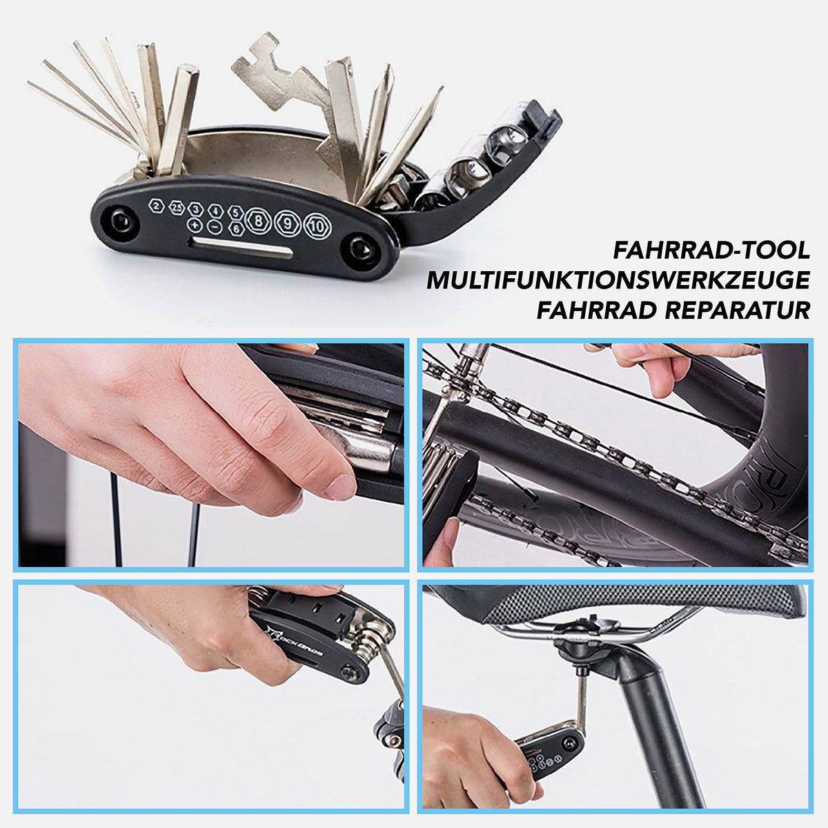 ROCKBROS 16-in-1 Fahrrad Werkzeugset Kompakt
