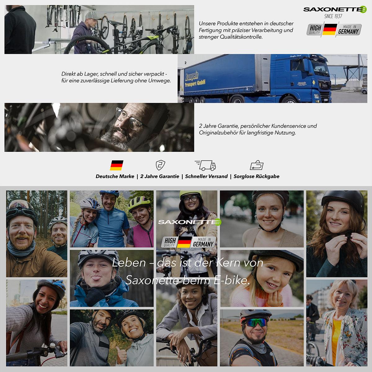 SAXONETTE Markenversprechen – Deutsche Fertigung seit 1977, ab Lager, 2 Jahre Garantie, persönlicher Kundenservice, Originalzubehör, schneller Versand und sorglose Rückgabe