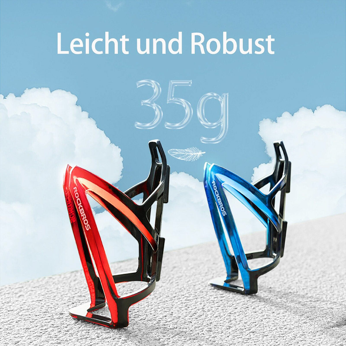 ROCKBROS 35g Leichter PC Fahrradflaschenhalter Ultraleicht Langlebig Vielseitig
