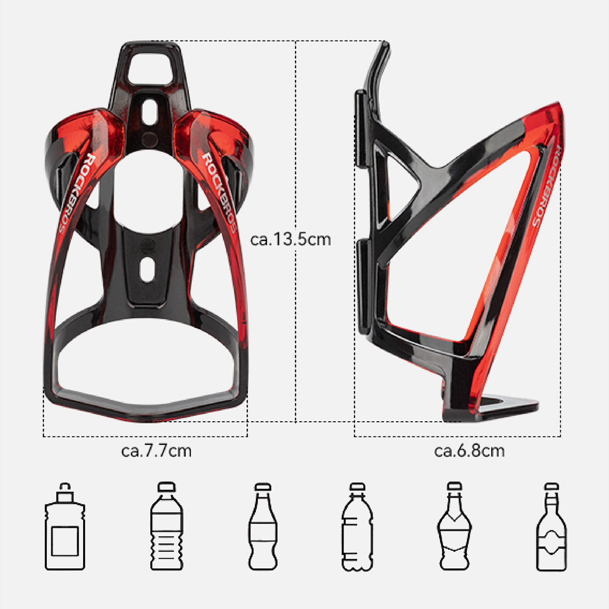 ROCKBROS 35g Leichter PC Fahrradflaschenhalter Ultraleicht Langlebig Vielseitig