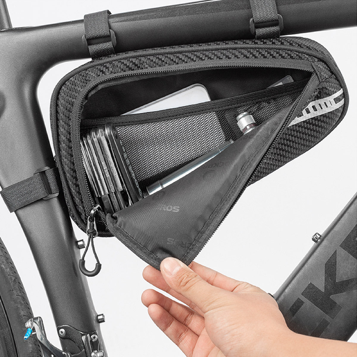 ROCKBROS Fahrrad Dreiecktasche 1,2 L Leicht Stoßfest Reflektierend