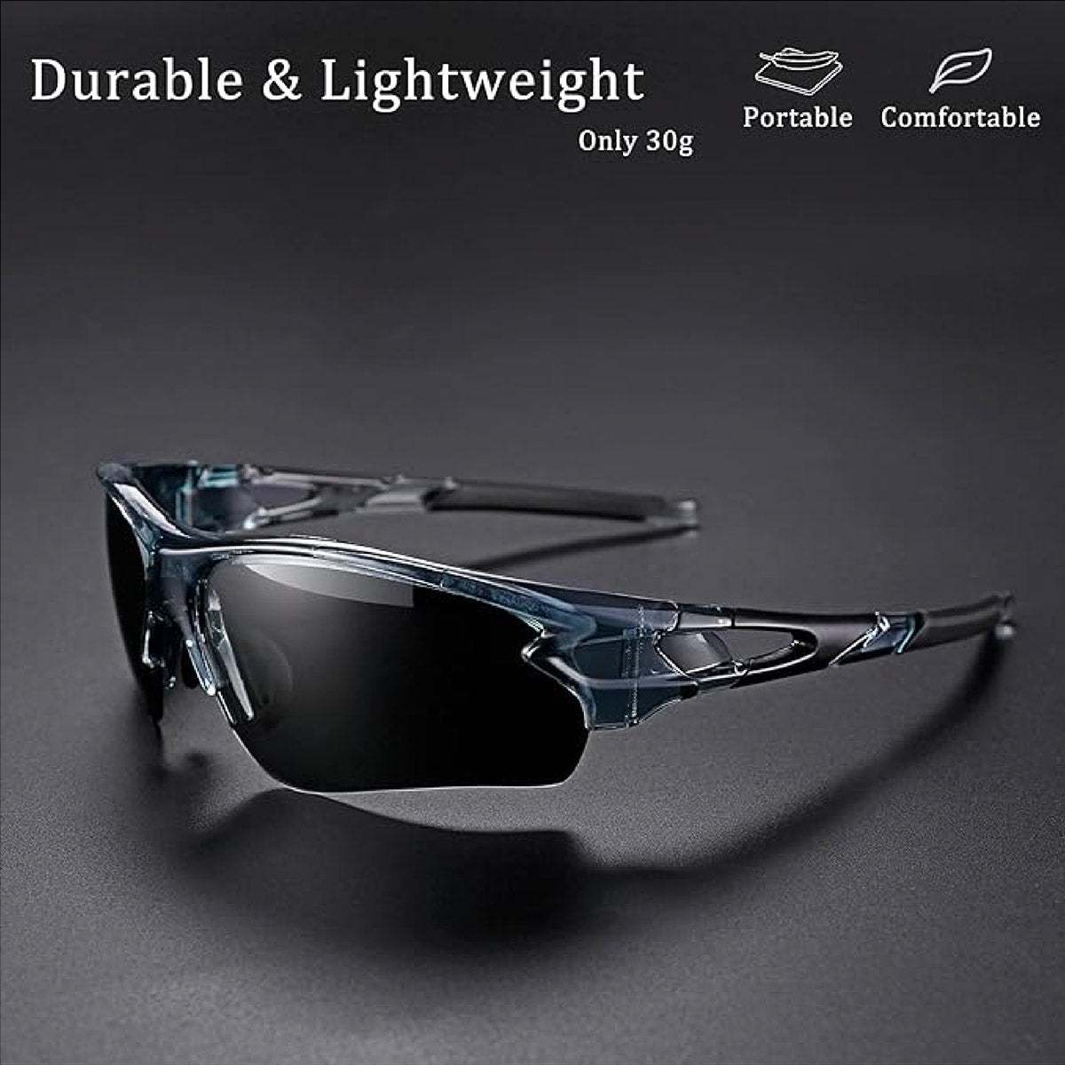 ROCKBROS Photochromatische Fahrradbrille für Damen und Herren TR90 Leicht UV400