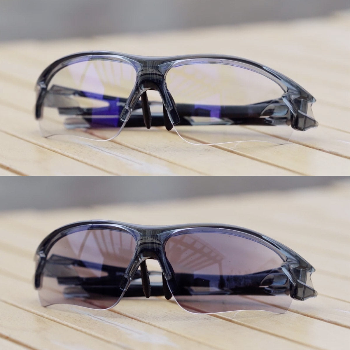 ROCKBROS Photochromatische Fahrradbrille für Damen und Herren TR90 Leicht UV400
