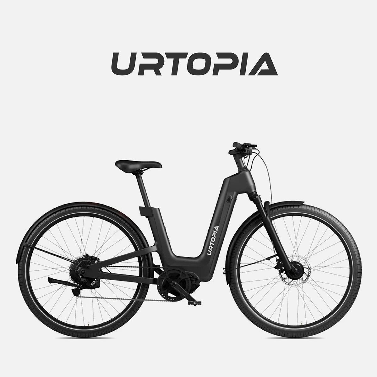 Urtopia Carbon Fusion Tiefeinsteiger-E-Bike aus Carbon, leicht und langlebig.