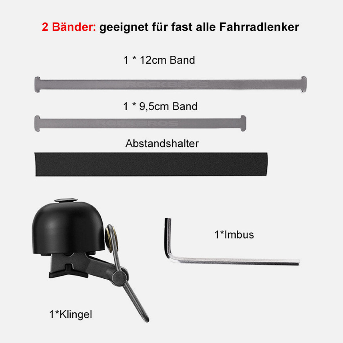 ROCKBROS Messing-Fahrradklingel – 75dB Retro