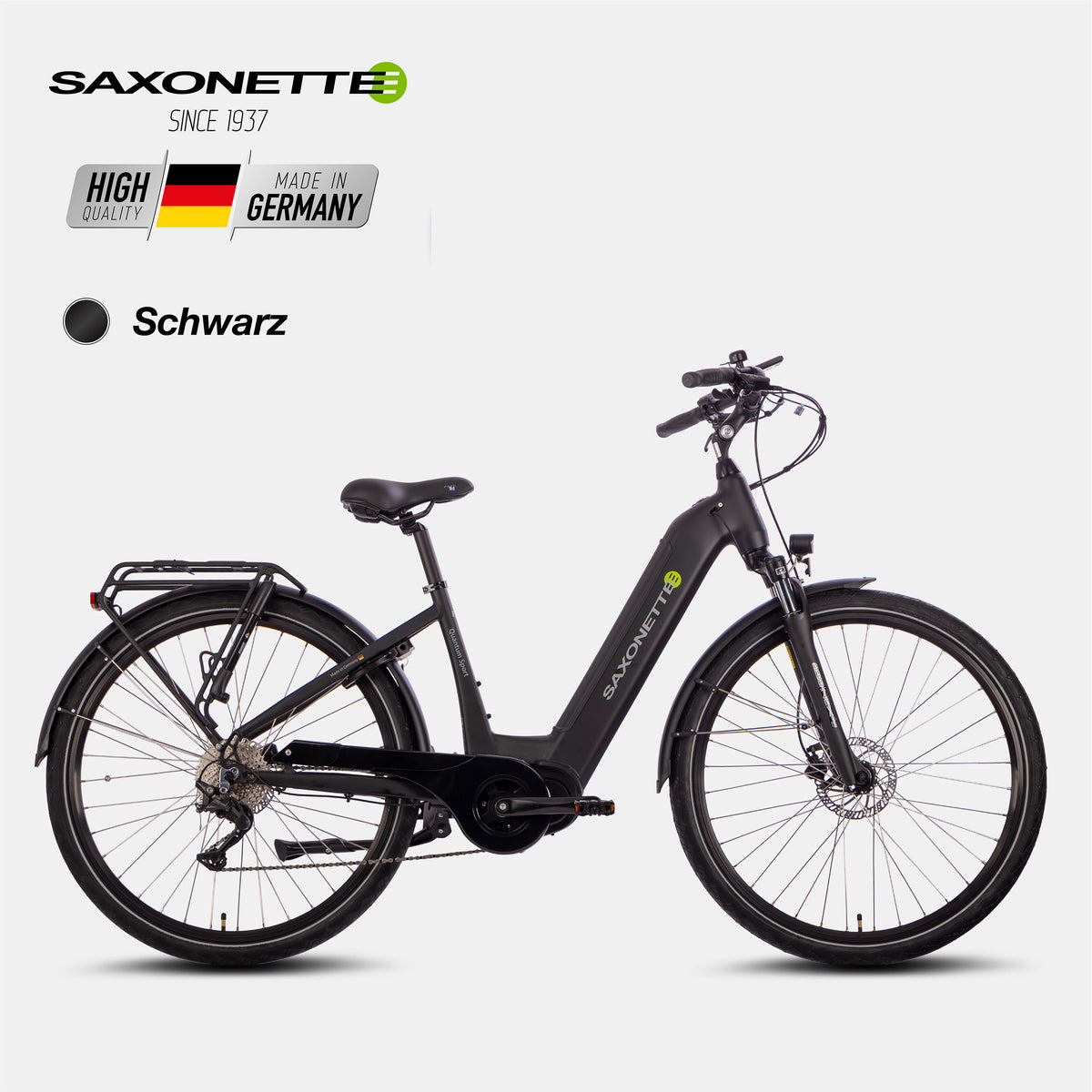 SAXONETTE E-Bike Quantum Sport Wave, Trekkingbike, Mittelmotor, 10 Gang