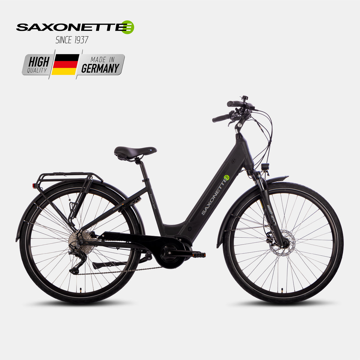SAXONETTE E-Bike Premium Sport Wave, Mittelmotor, Trekking, 10 Gang