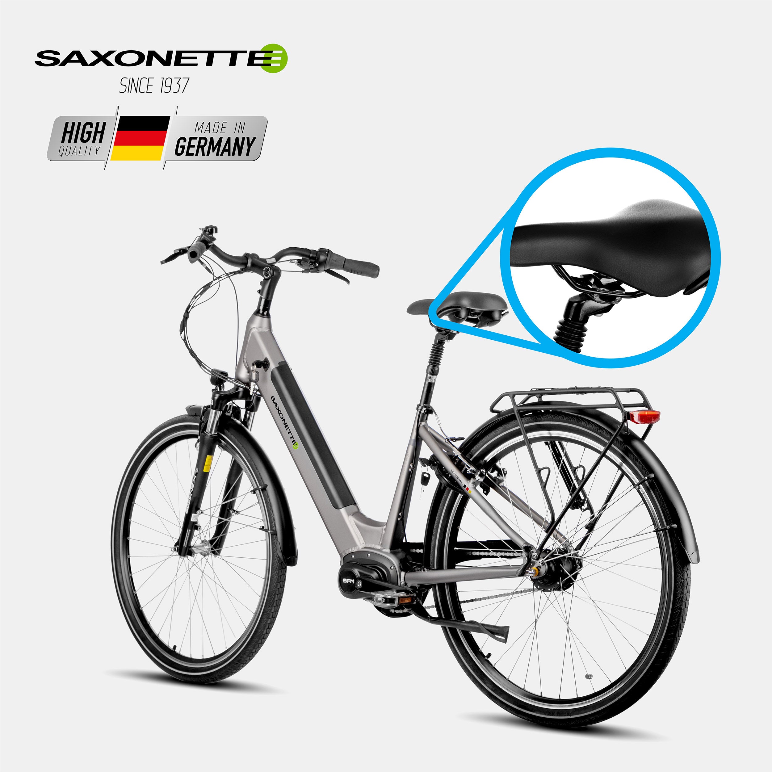 SAXONETTE E-Bike Optimum Plus Wave, Trekking, Mittelmotor, Shimano 7 Gang