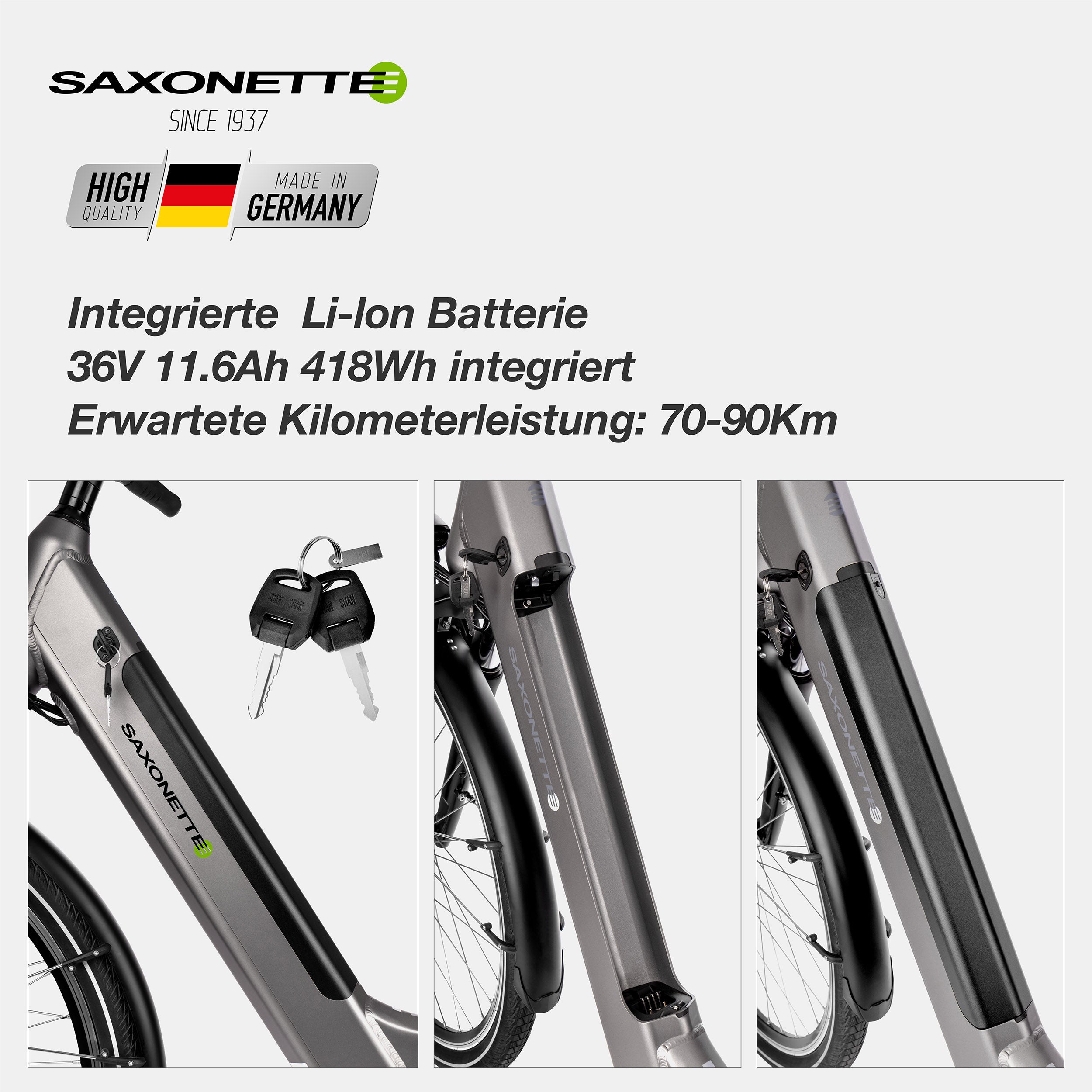 SAXONETTE E-Bike Optimum Plus Wave, Trekking, Mittelmotor, Shimano 7 Gang