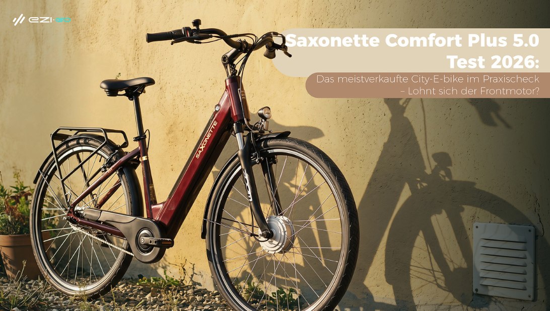 Saxonette Comfort Plus 5.0 Test 2026: Das meistverkaufte City-E-bike im Praxischeck – Lohnt sich der Frontmotor?