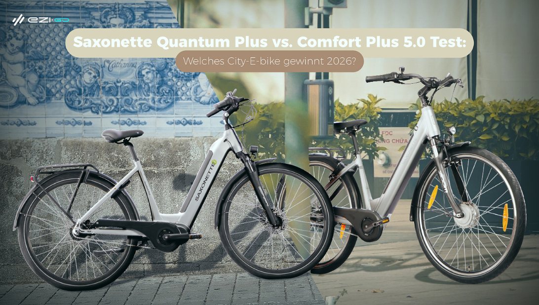 Saxonette Quantum Plus vs. Comfort Plus 5.0 Test: Welches City-E-bike gewinnt 2026?
