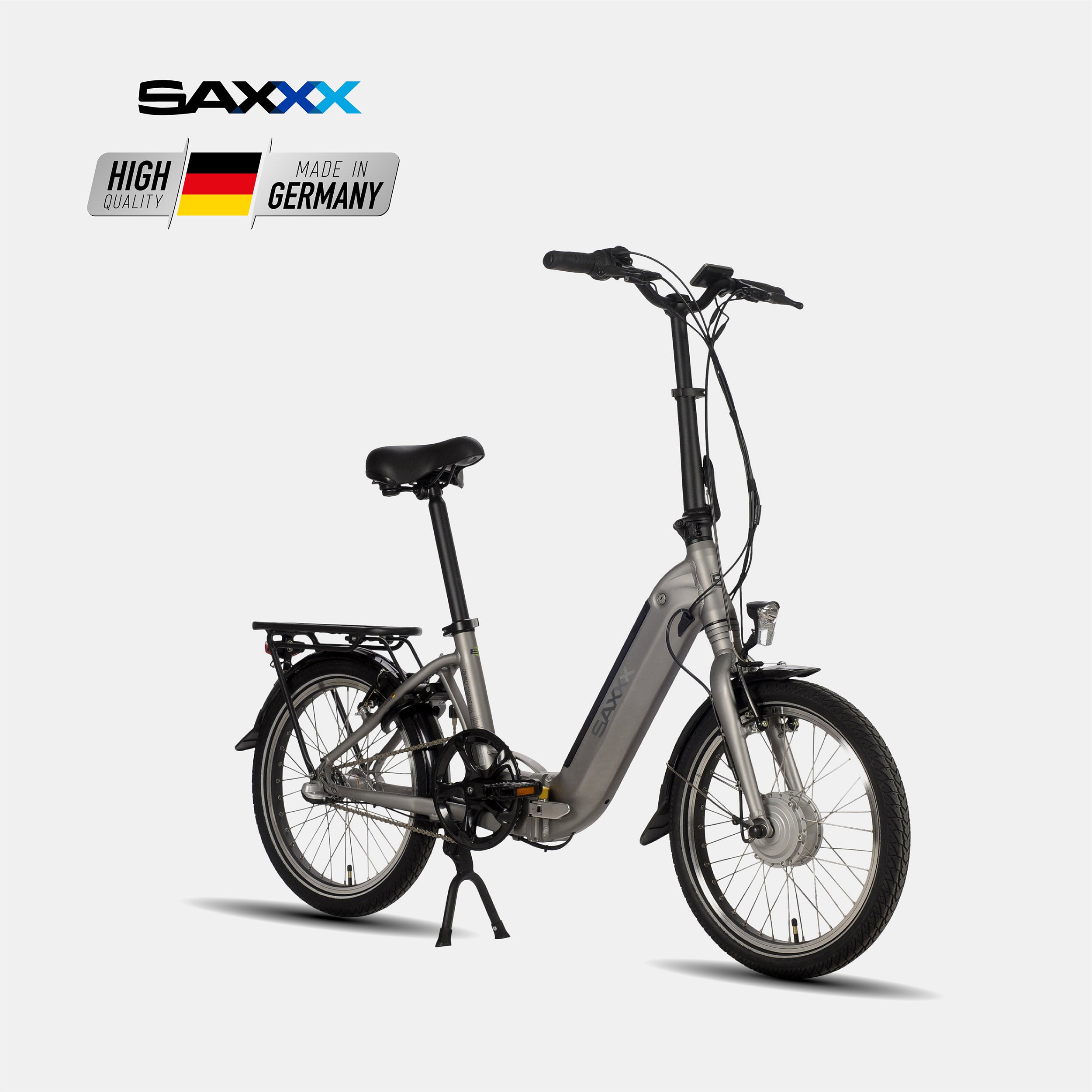 SAXXX E-Bike Compact Comfort Plus 4.0 Wave28, E-Faltrad, Vorderradmotor