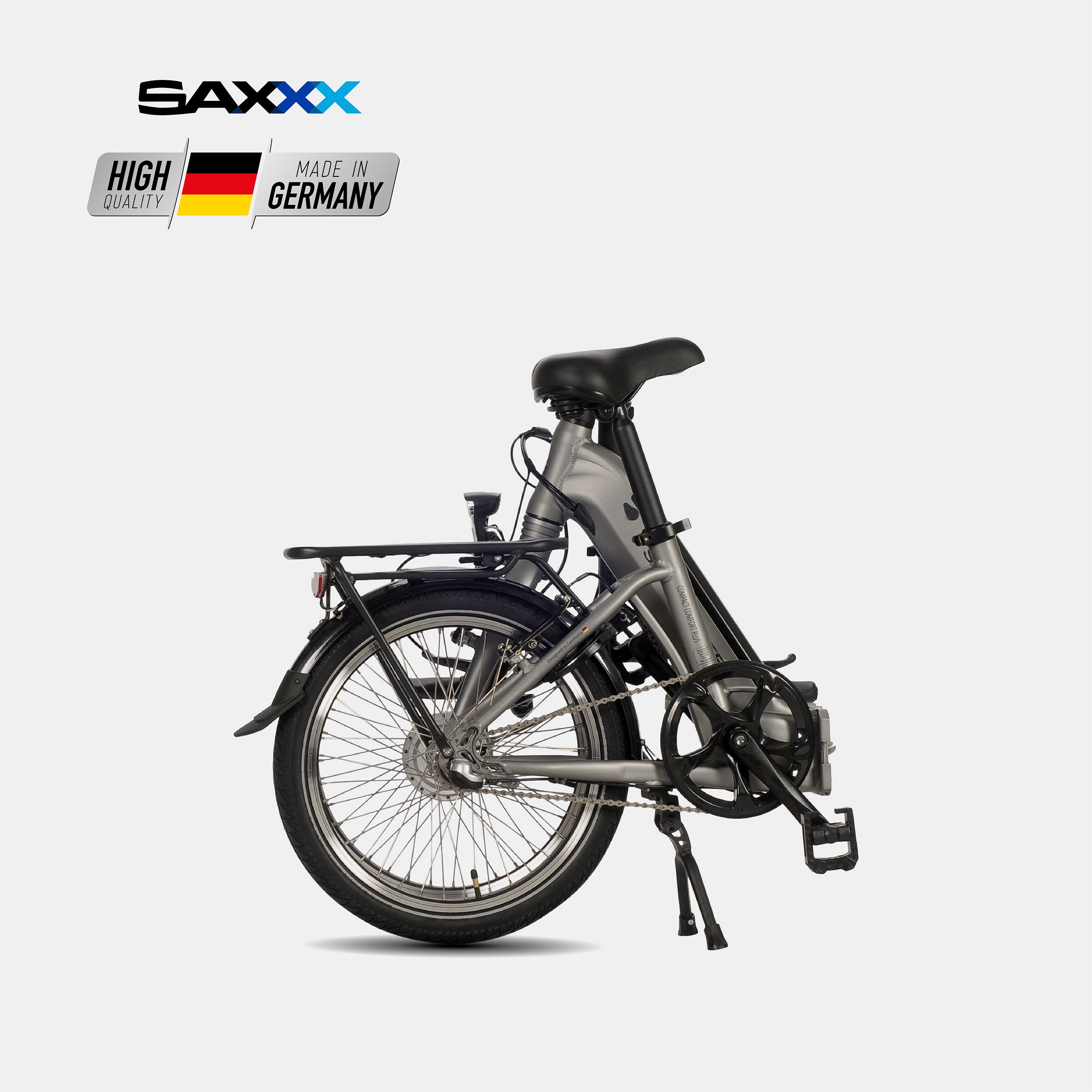 SAXXX E-Bike Compact Comfort Plus 4.0 Wave28, E-Faltrad, Vorderradmotor