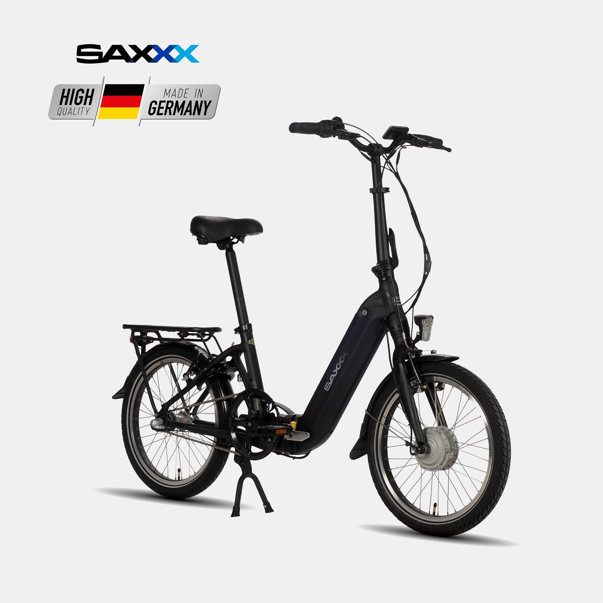 SAXXX E-Bike Compact Comfort Plus 4.0 Wave28, E-Faltrad, Vorderradmotor