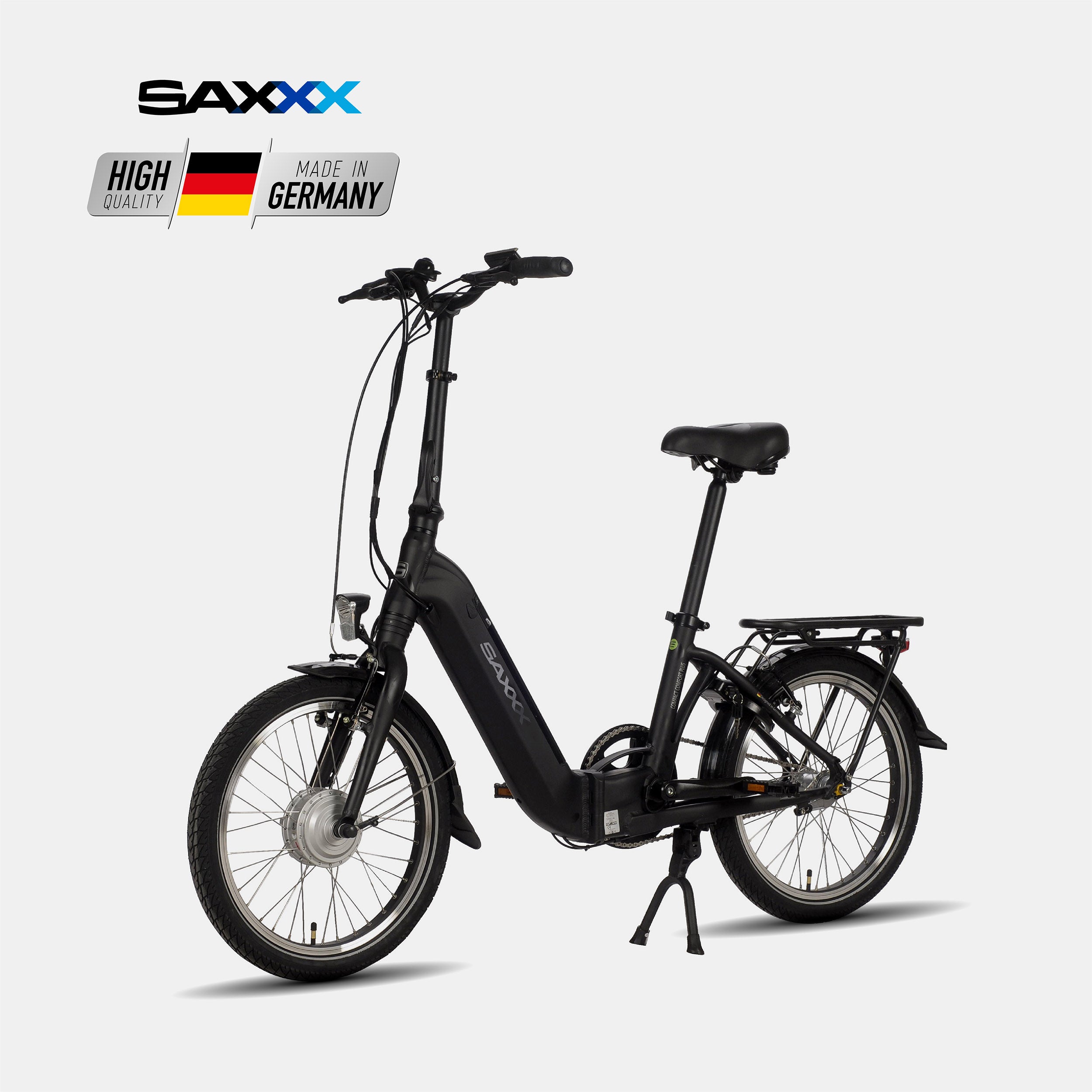 SAXXX E-Bike Compact Comfort Plus 4.0 Wave28, E-Faltrad, Vorderradmotor