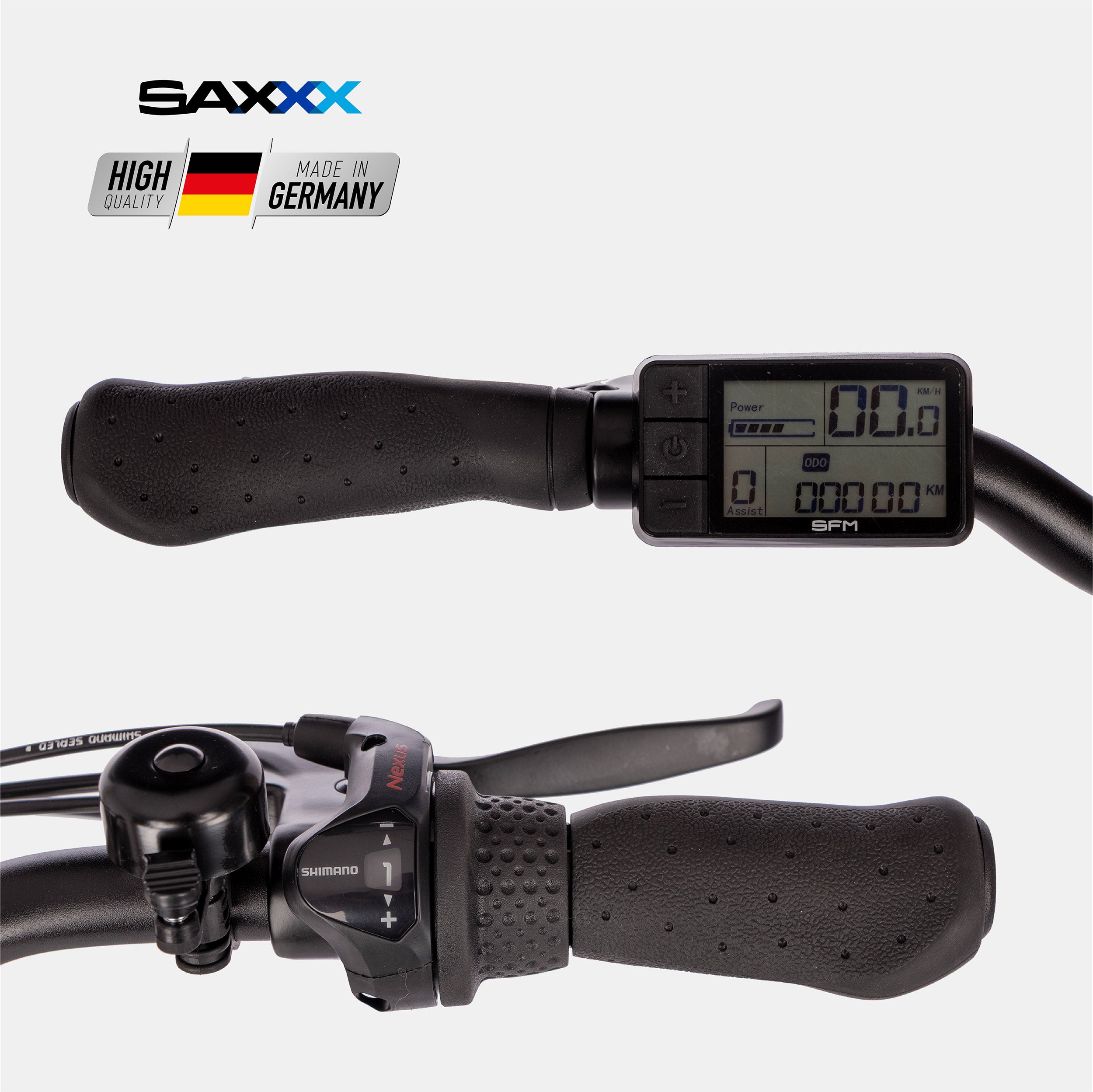 SAXXX E-Bike Compact Comfort Plus 4.0 Wave28, E-Faltrad, Vorderradmotor