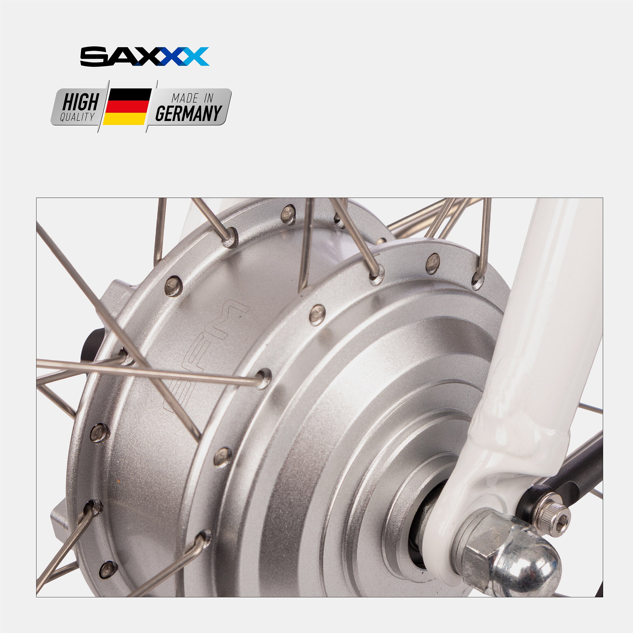 SAXXX E-Bike Compact Comfort Plus 4.0 Wave28, E-Faltrad, Vorderradmotor