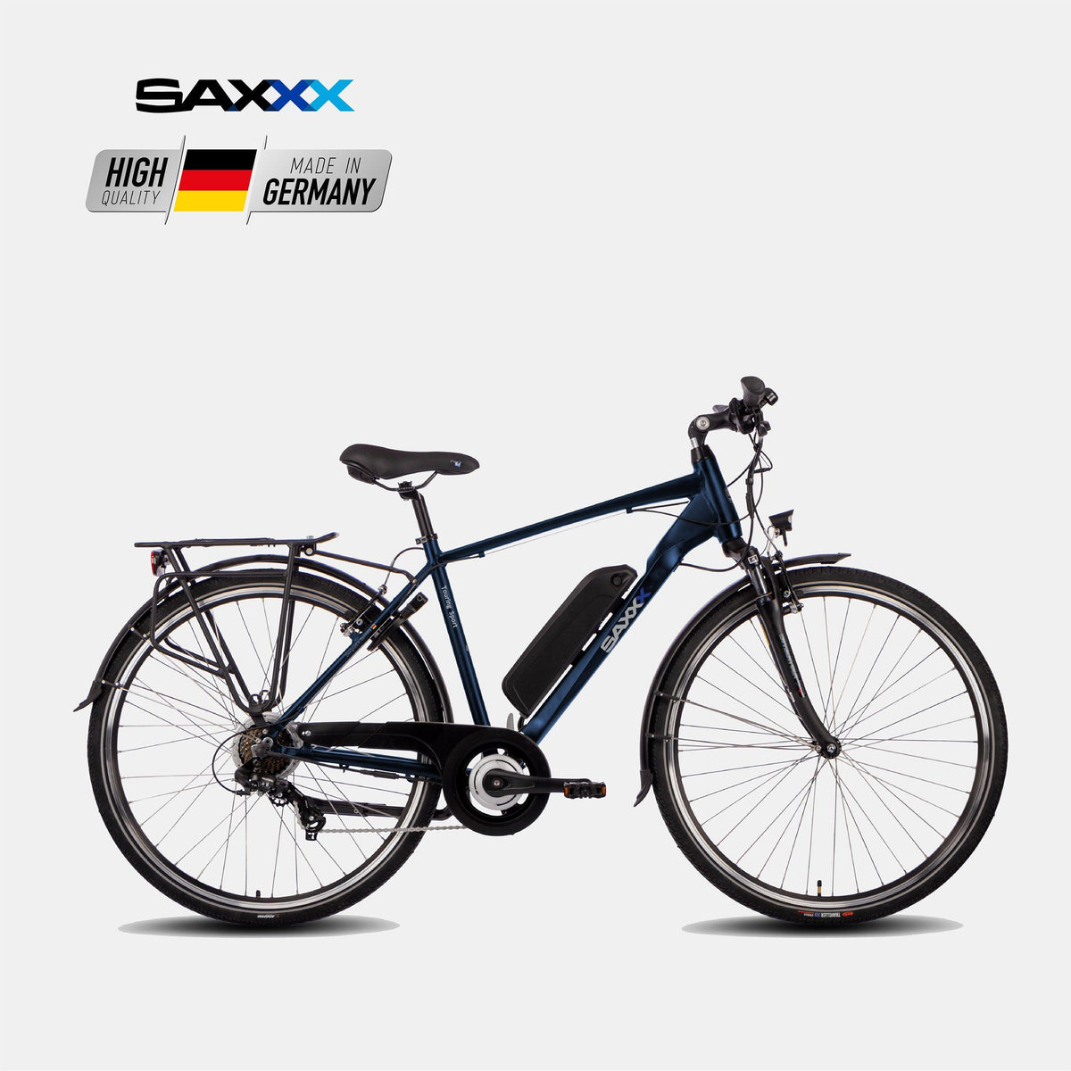 SAXXX Touring Sport Diamant 7-Gang – Nachtblau, E-Trekkingbike