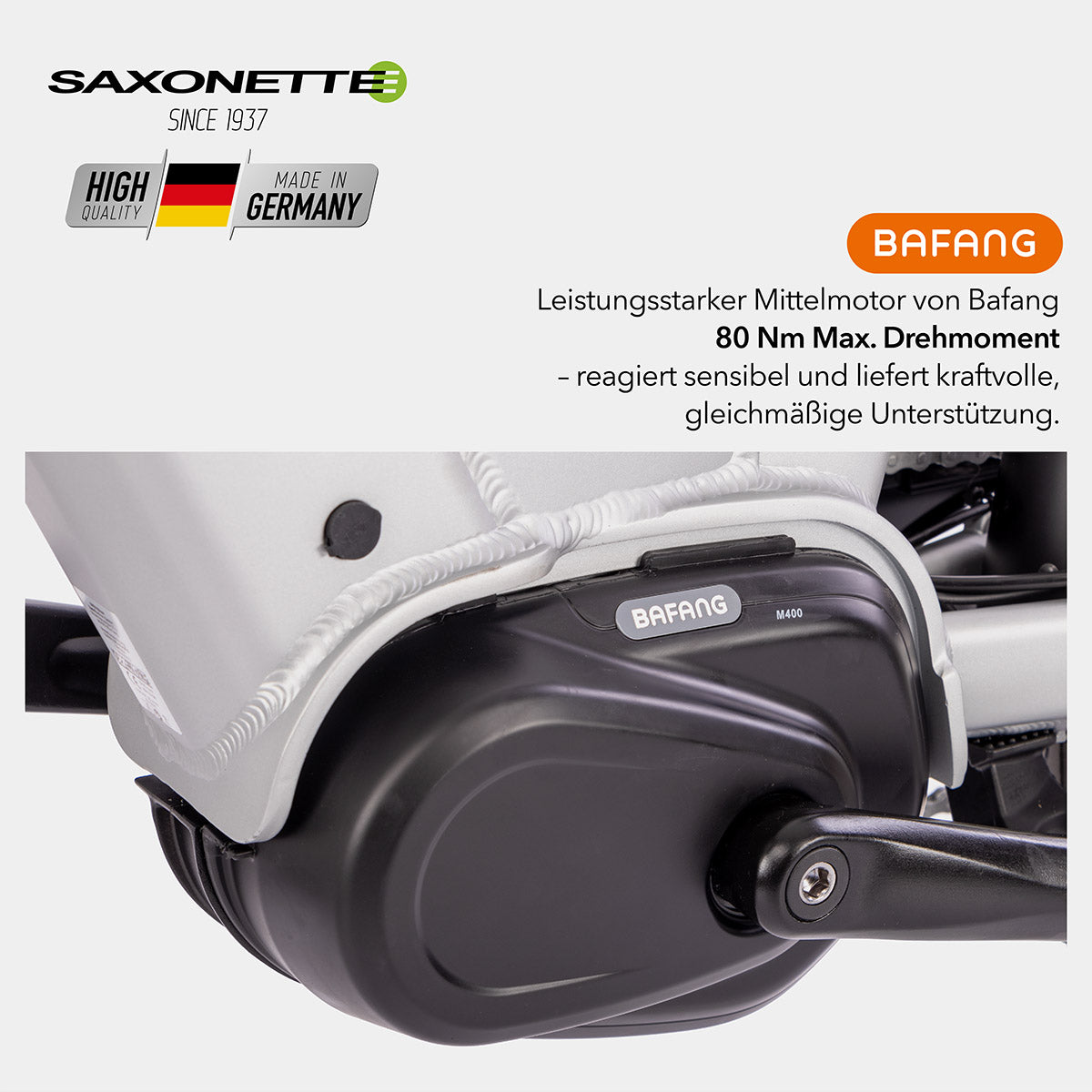 SAXONETTE E-Bike Quantum Plus Wave, Mittelmotor