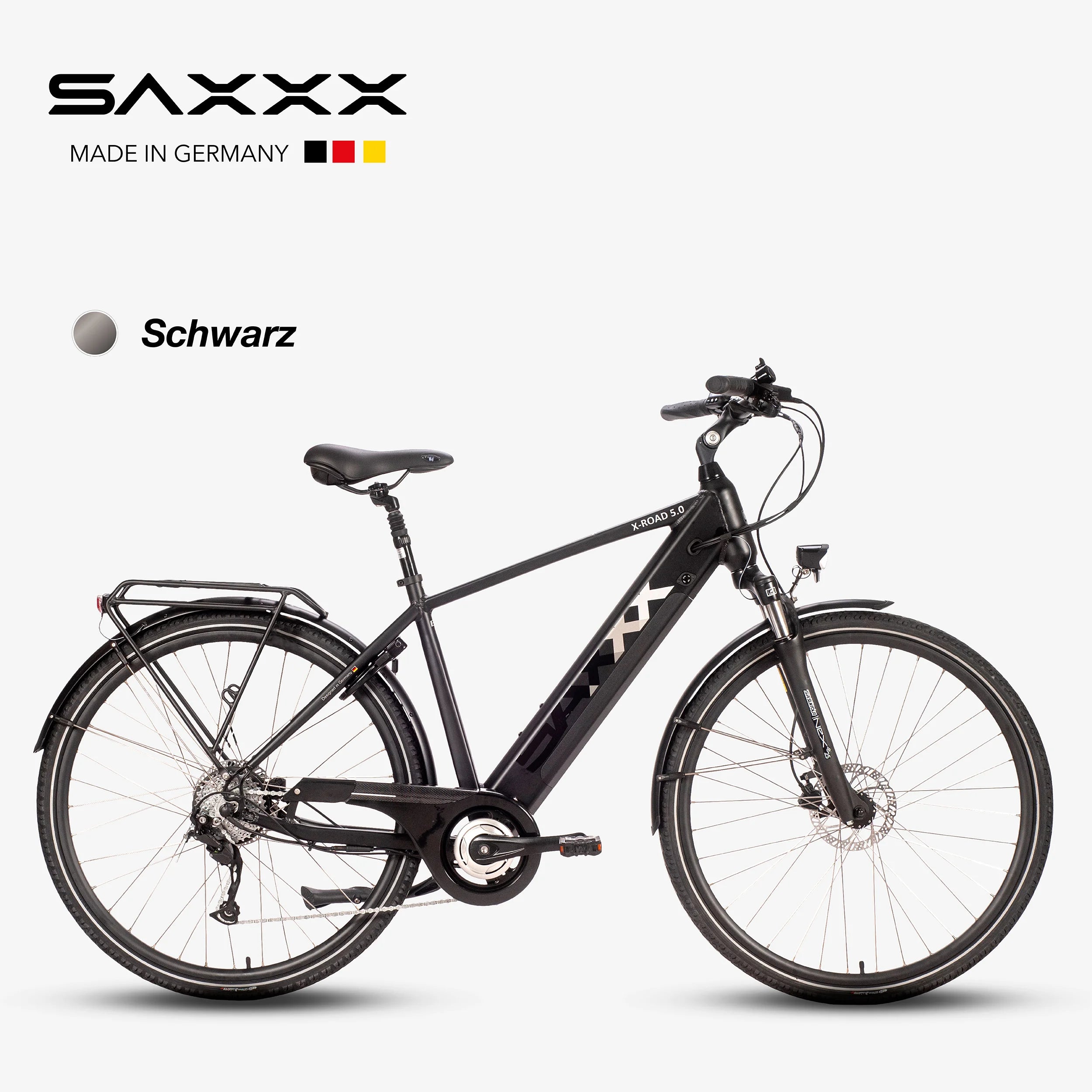 SAXXX E-BIKE X-Road 5.0 Trekkingbike Hinterradmotor | 9 Gang Shimano
