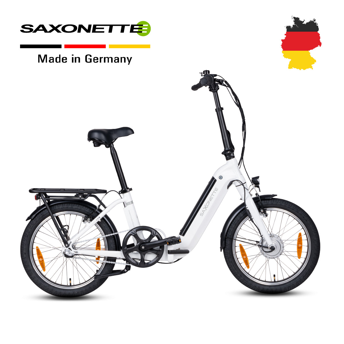 damen klapprad mit rücktrittbremse SAXONETTE Compact Comfort Plus 2.0 E-Faltrad