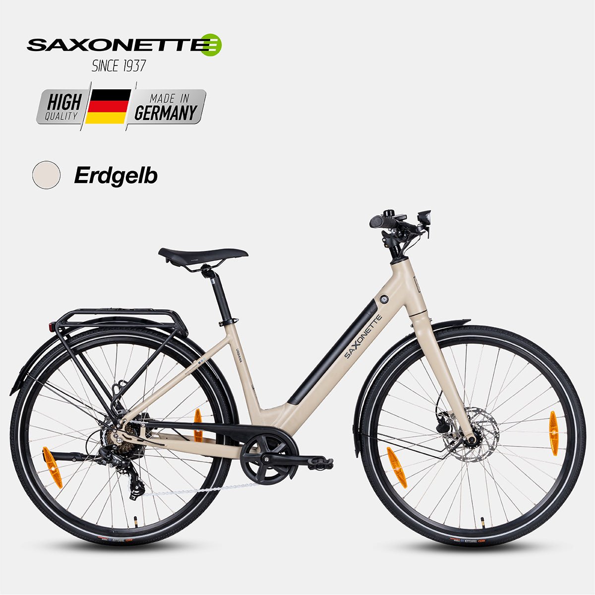 SAXONETTE URBANA Plus WAVE Erdgelb 250 W Heckmotor