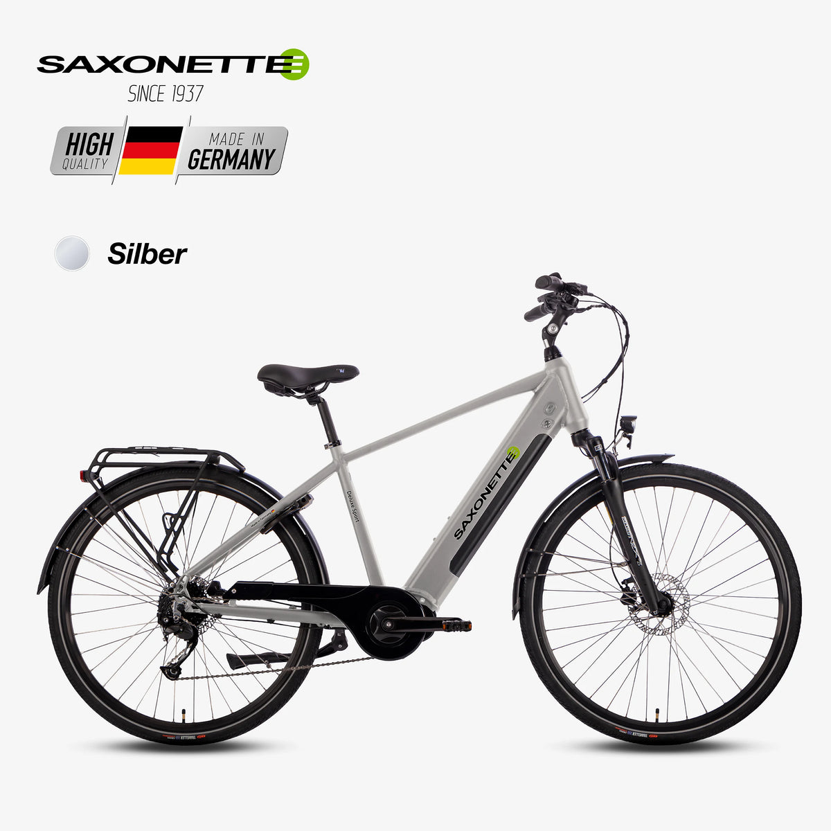SAXONETTE E-Bike Deluxe Sport Diamant, Mittelmotor