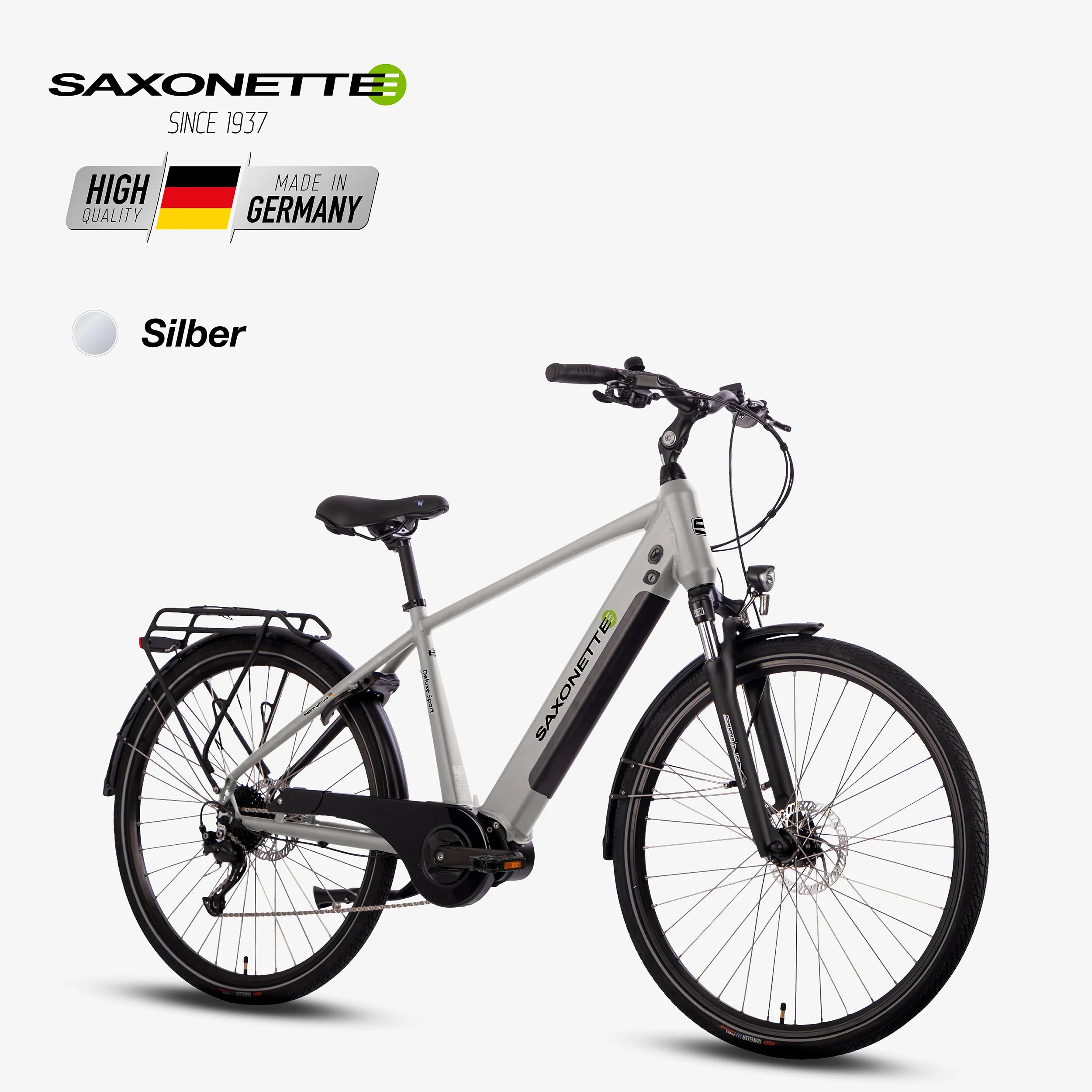 SAXONETTE E-Bike Deluxe Sport Diamant, Mittelmotor (Gebraucht)