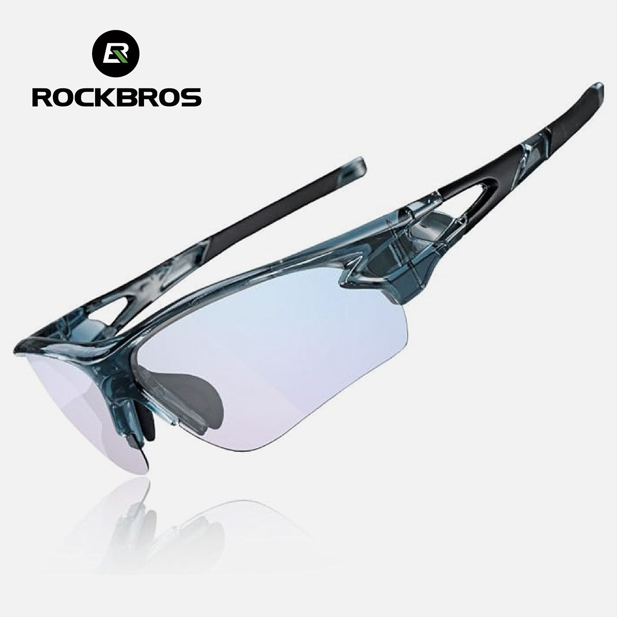 ROCKBROS Photochromatische Fahrradbrille für Damen und Herren TR90 Leicht UV400