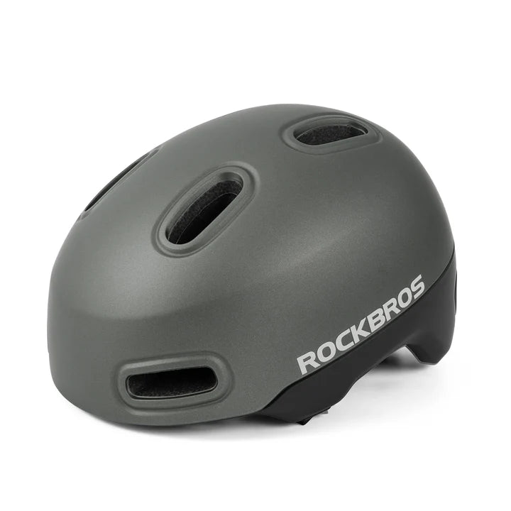 ROCKBROS Fahrradhelm Stadt & Freizeit – mit Rücklicht, PC+EPS, 57–62 cm