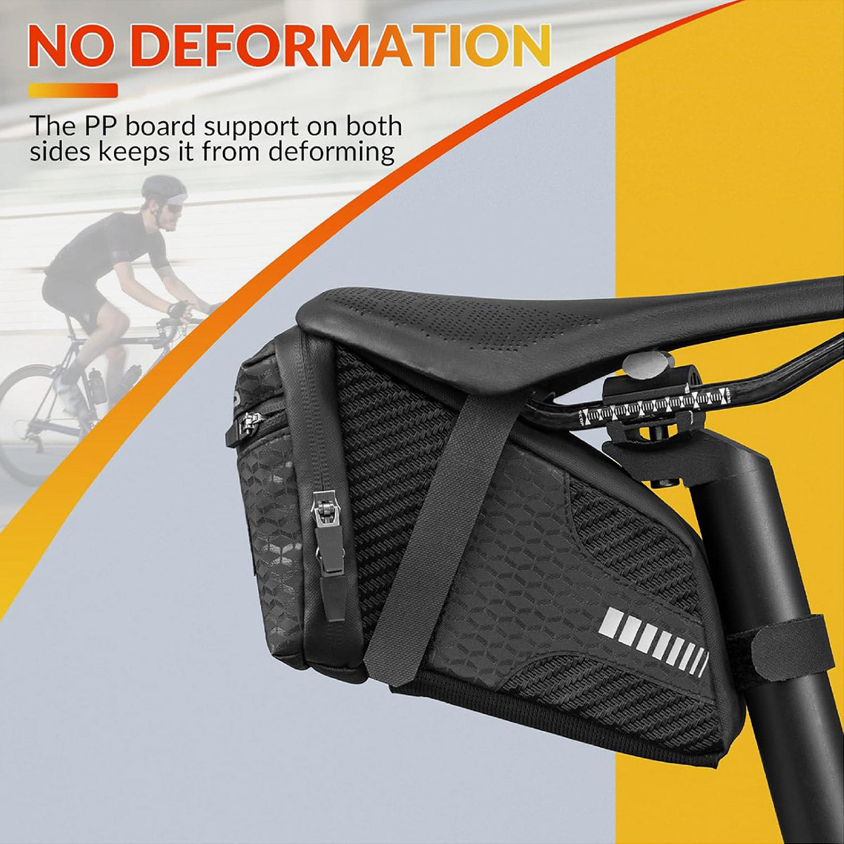 Kompakte Fahrrad-Satteltasche für Rennrad/MTB/Gravel – robustes Nylon, ideales Fach für Werkzeug & Ersatzschlauch.