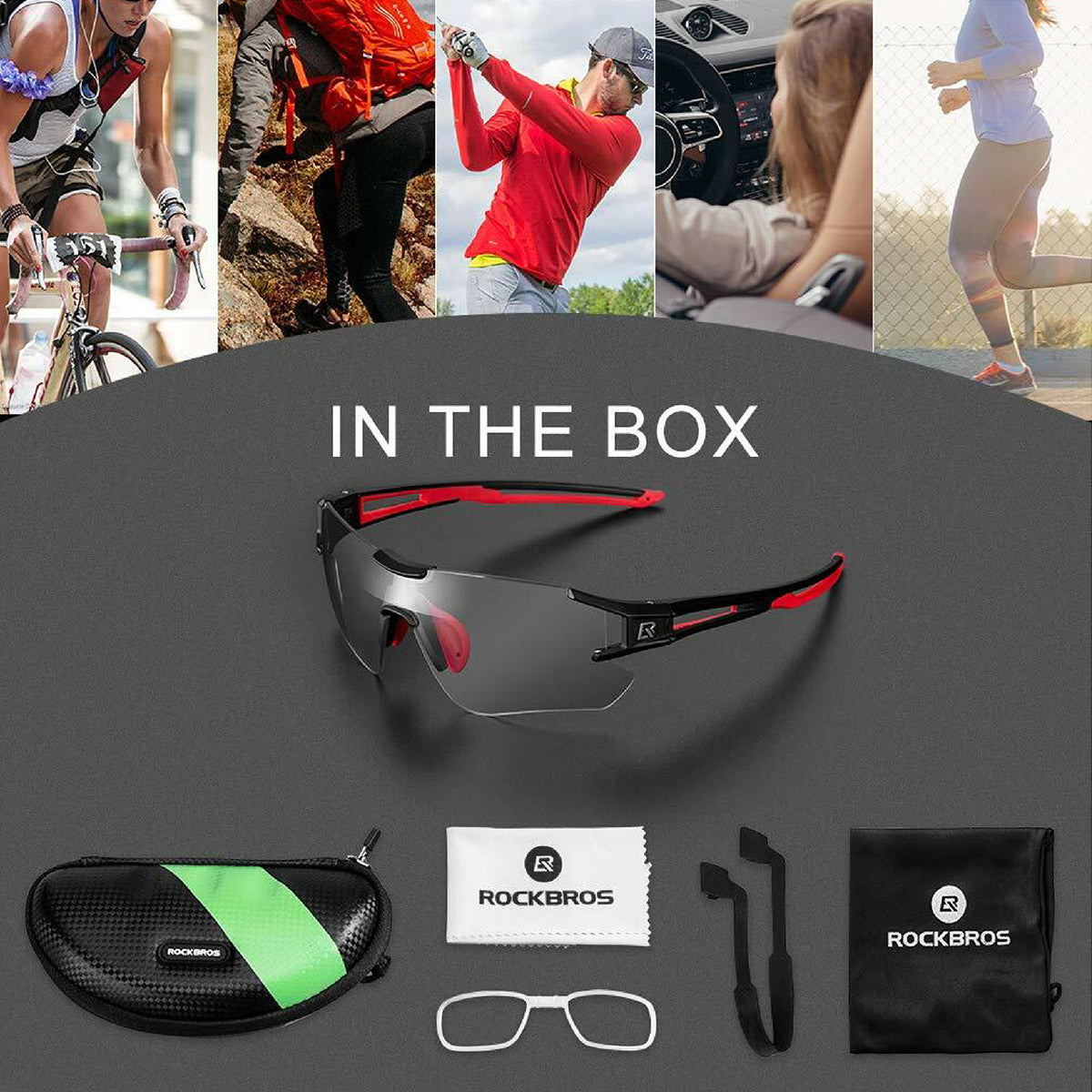 ROCKBROS Selbsttönende Fahrradbrille