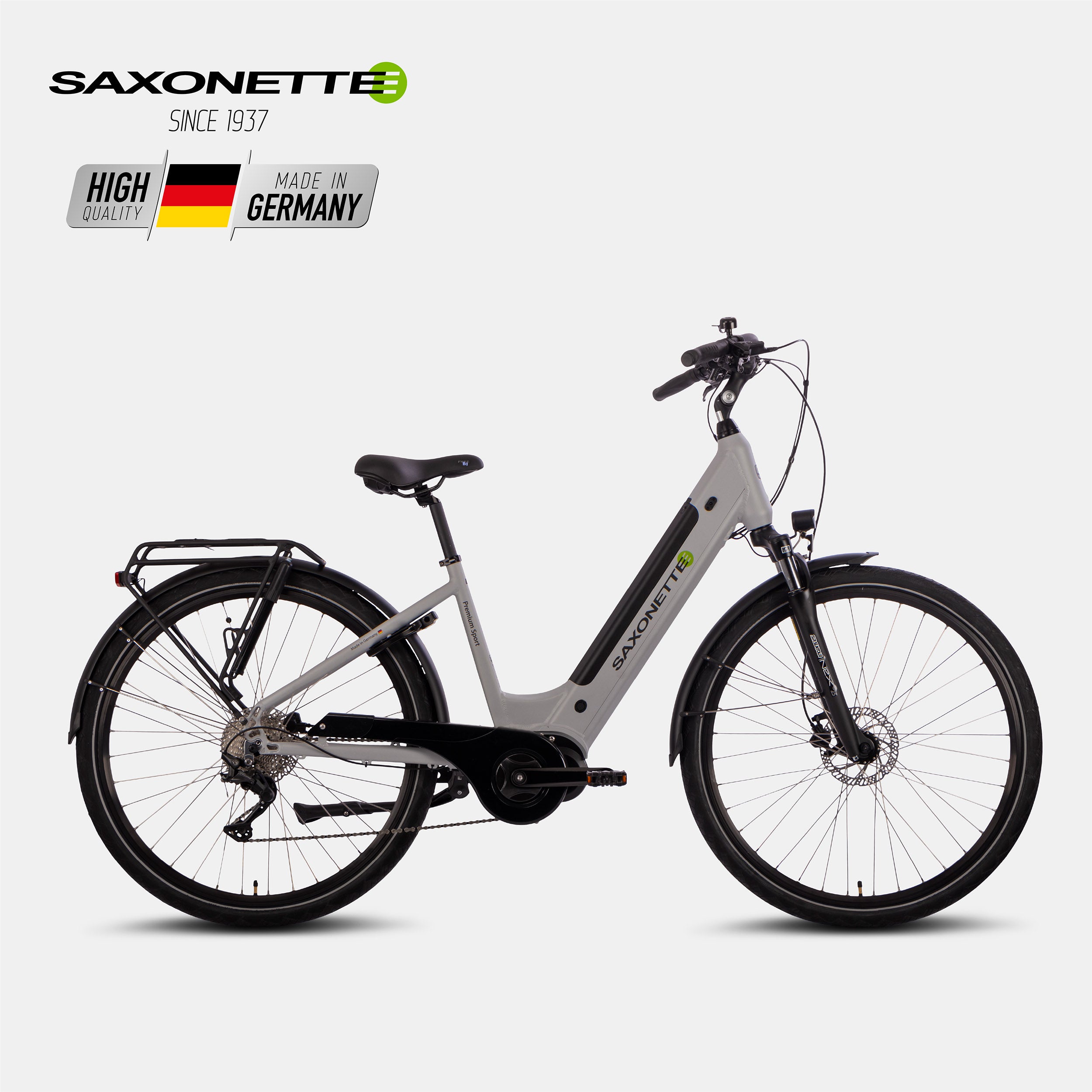 SAXONETTE E-Bike Premium Sport Wave, Mittelmotor, Trekking, 10 Gang