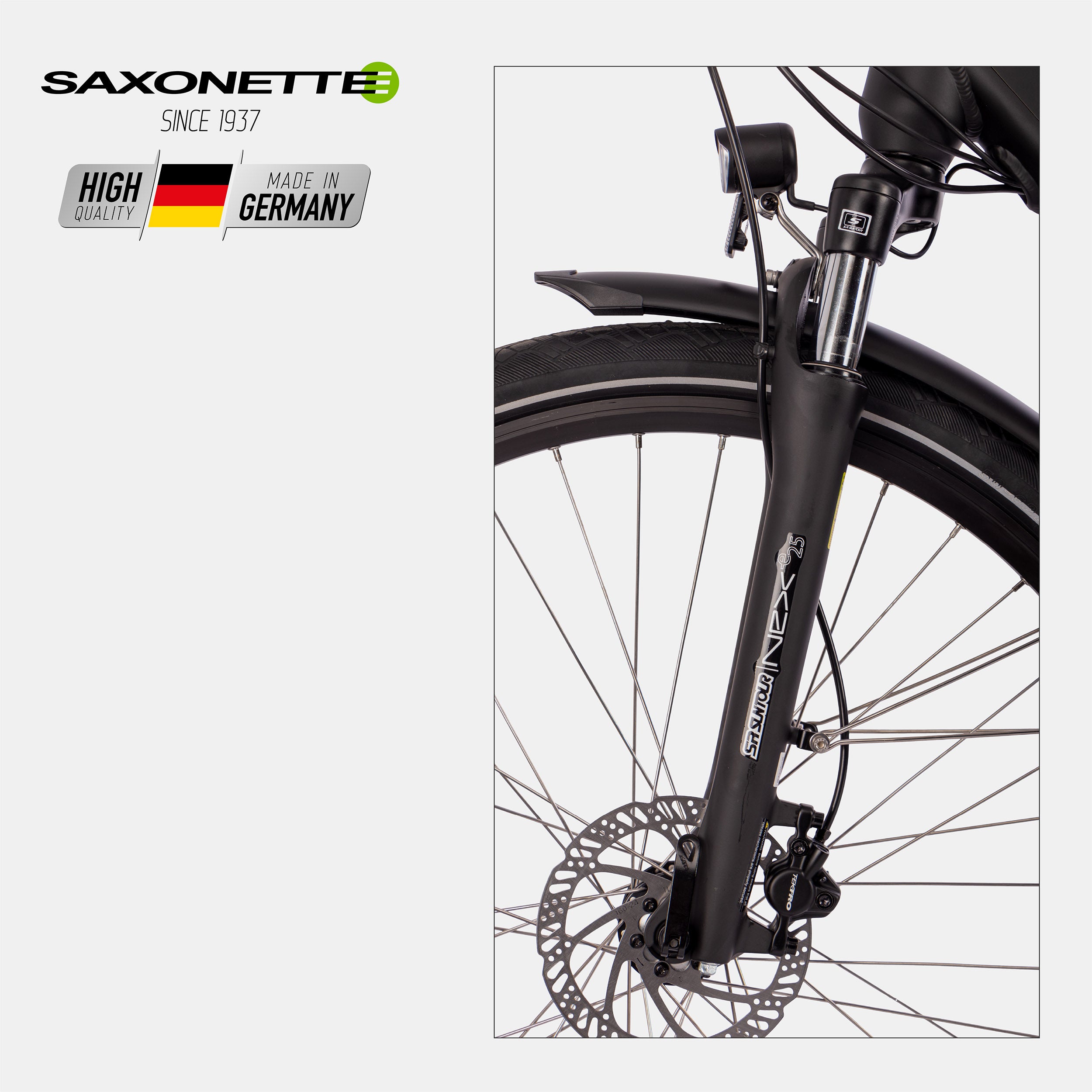 SAXONETTE E-Bike Premium Sport Wave, Mittelmotor, Trekking, 10 Gang