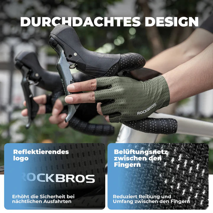 ROCKBROS Sommer Fahrradhandschuhe – Rutschfest & Atmungsaktiv
