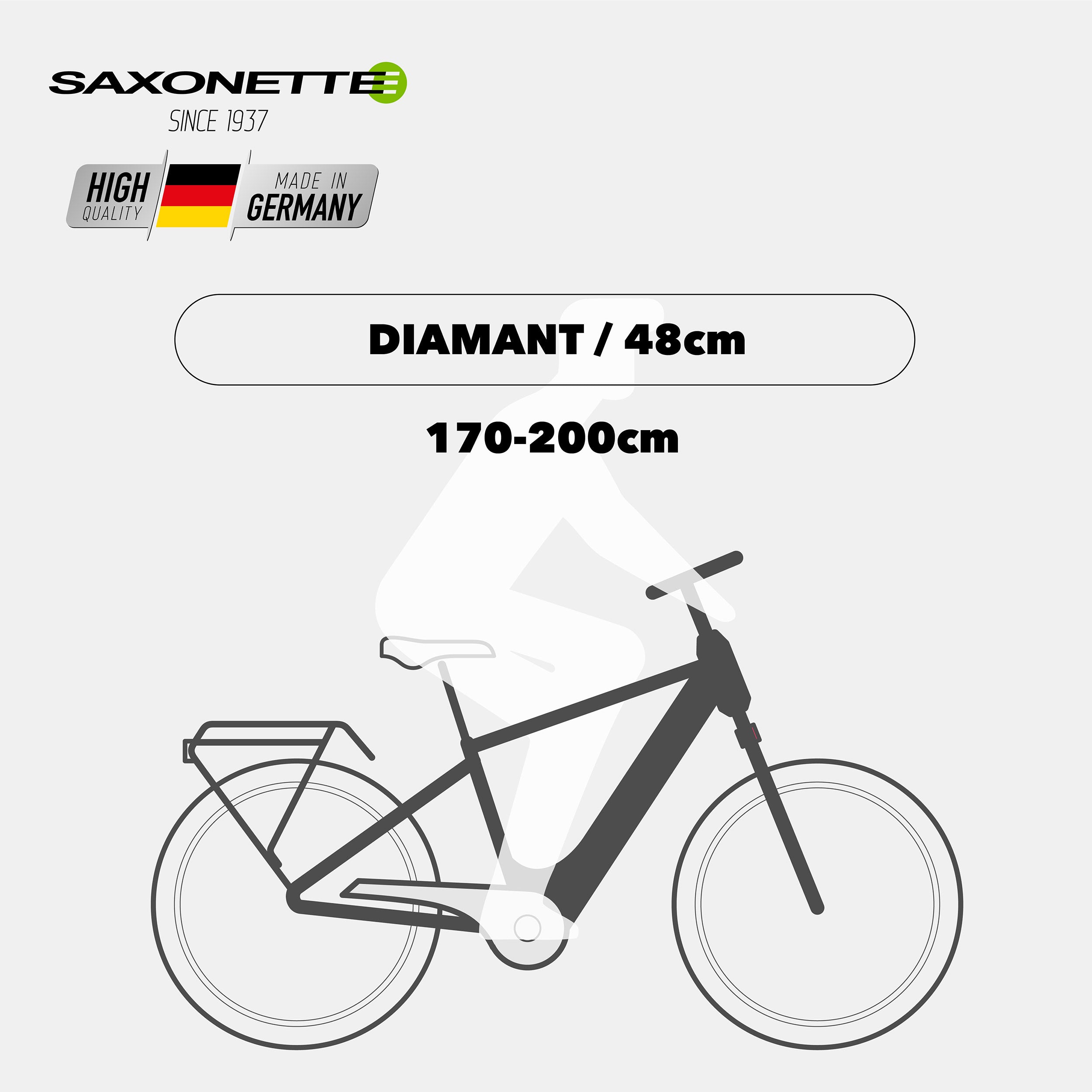 SAXXX E-bike Everest 2.0 Diamant, Hinterradmotor