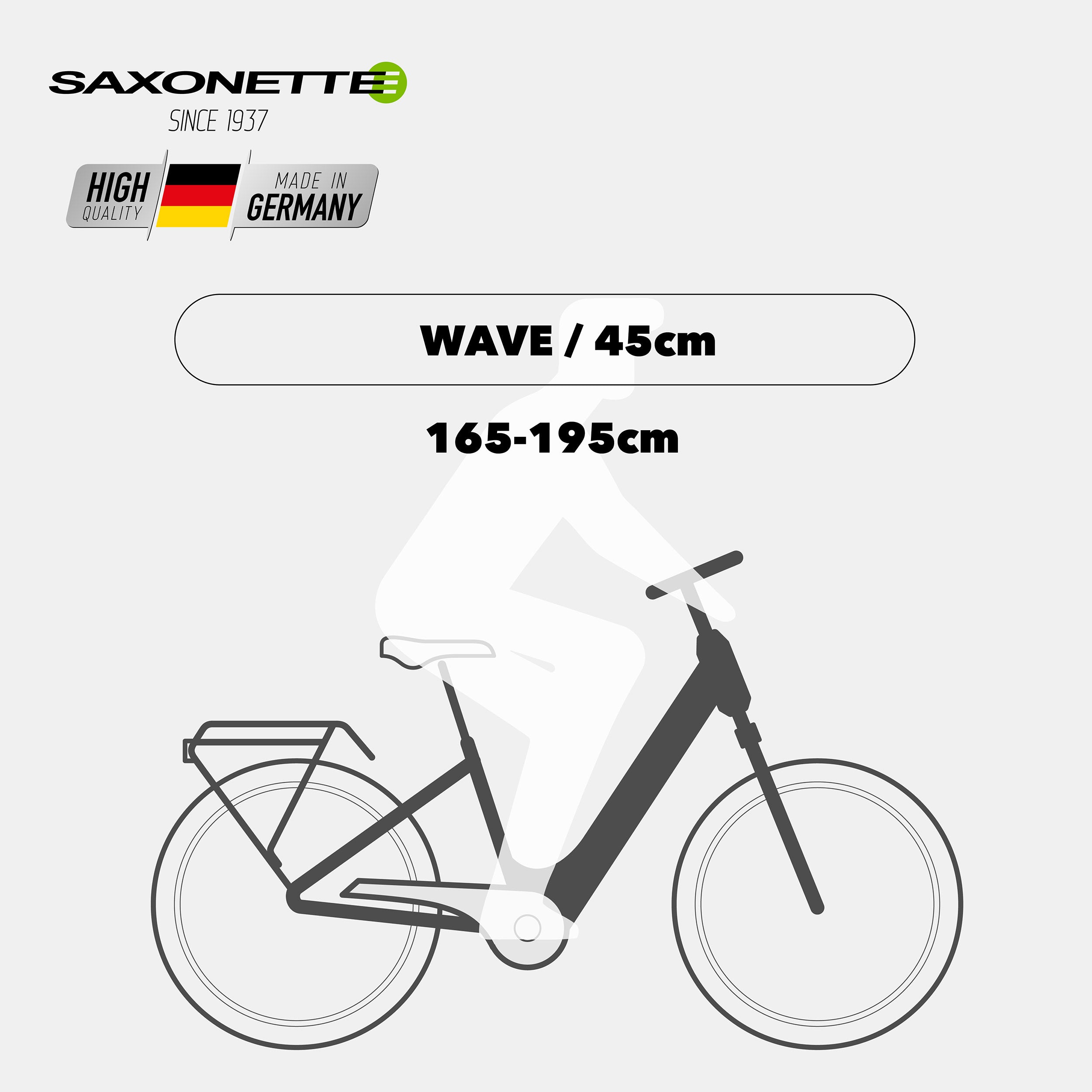 SAXONETTE E-Bike Quantum Sport Wave, Trekkingbike, Mittelmotor, 10 Gang