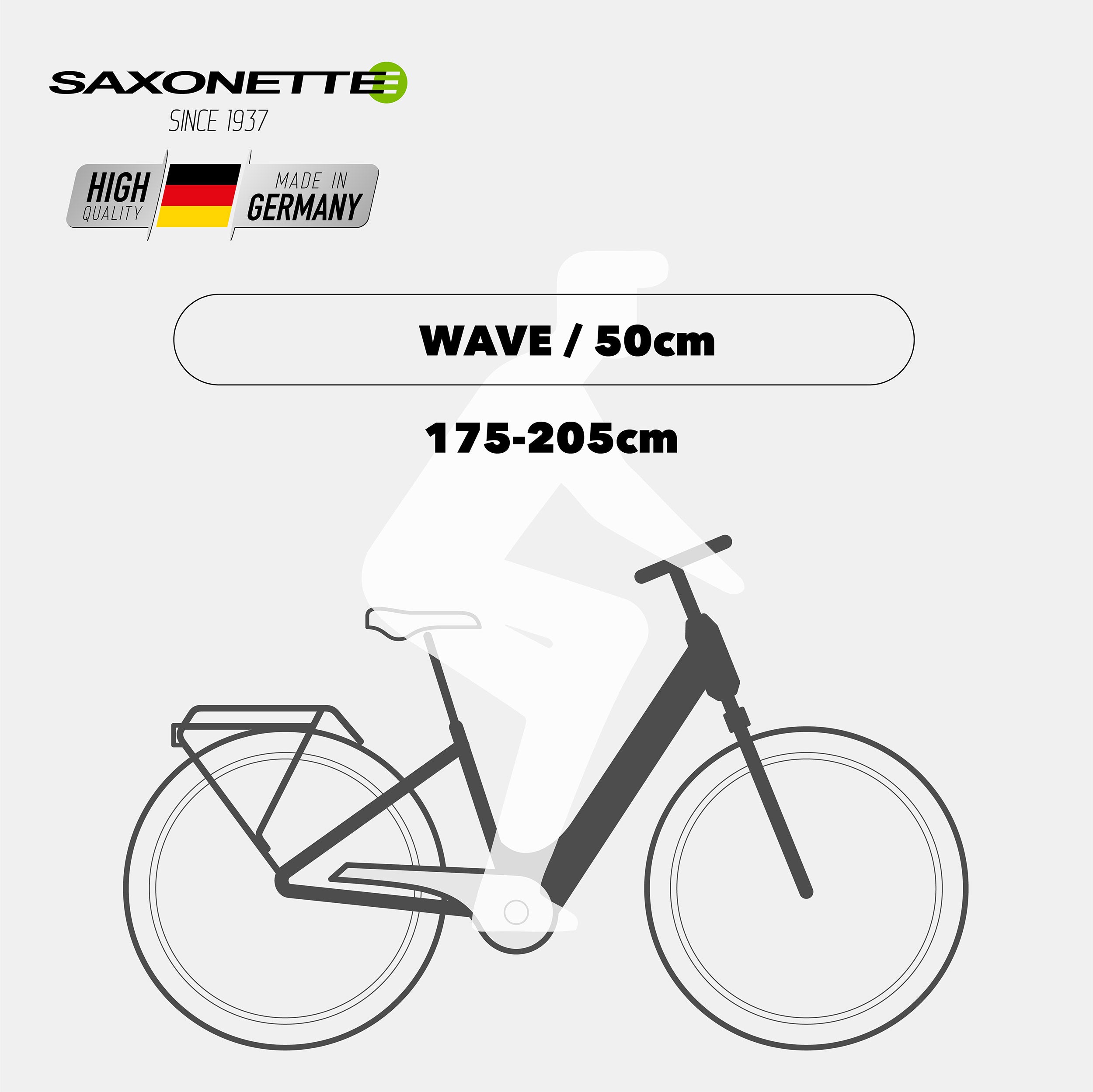 SAXONETTE E-Bike Quantum Sport Wave, Trekkingbike, Mittelmotor, 10 Gang
