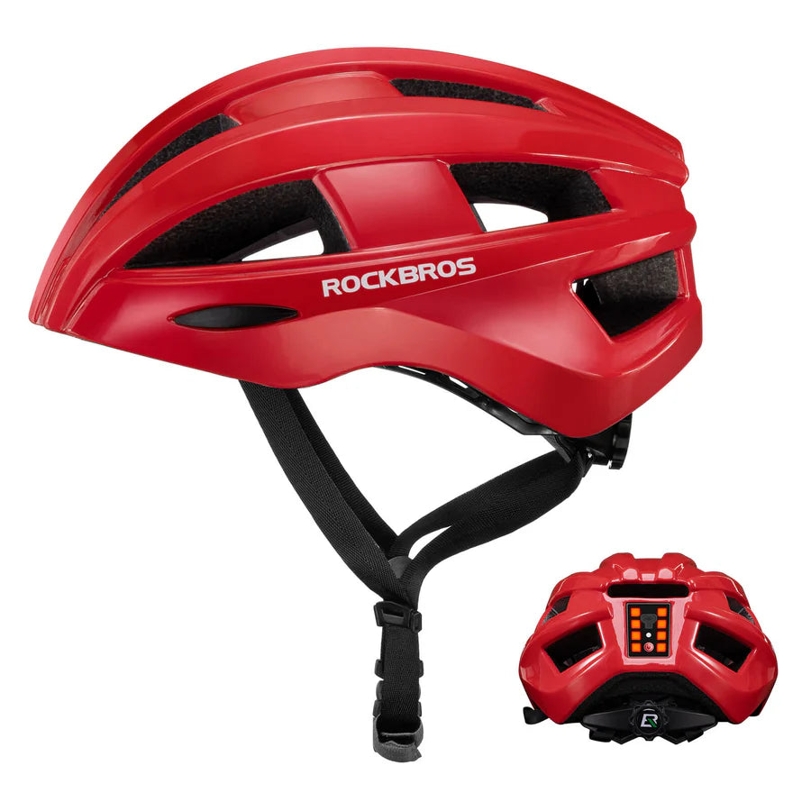 ROCKBROS Fahrradhelm mit Rücklicht und Belüftung Unisex 55-60cm