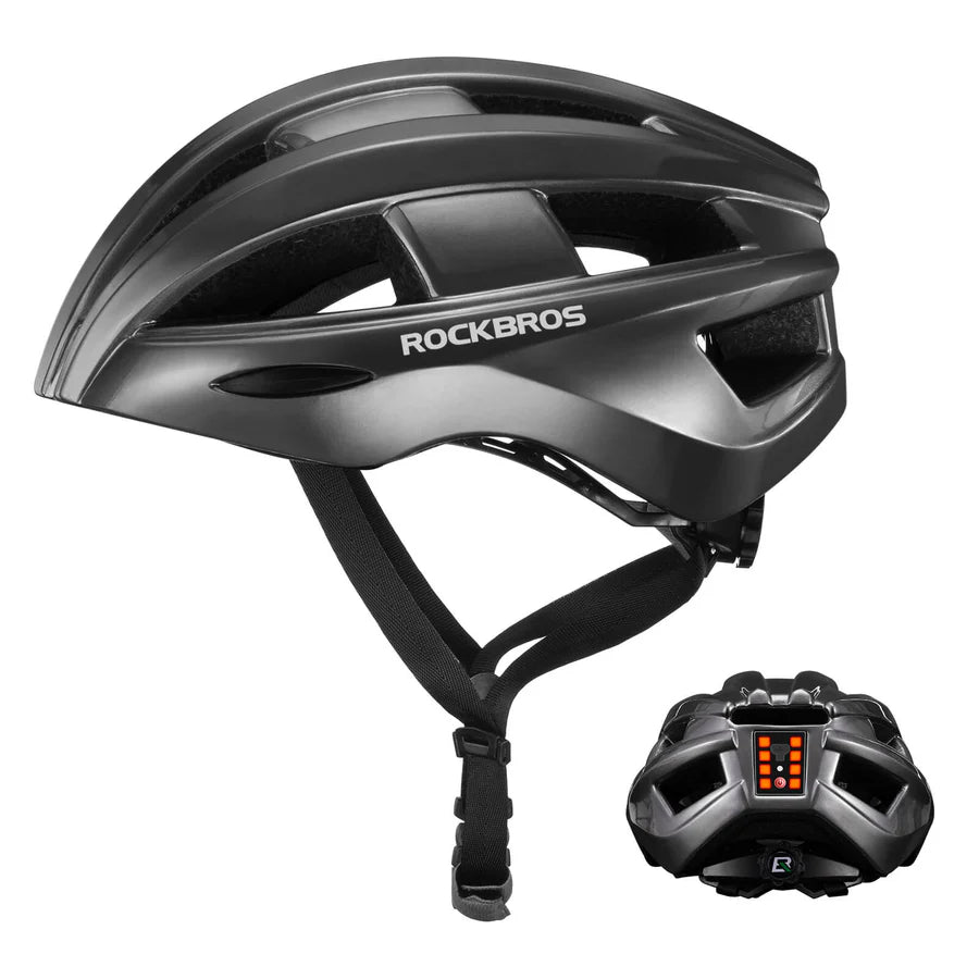 ROCKBROS Fahrradhelm mit Rücklicht und Belüftung Unisex 55-60cm